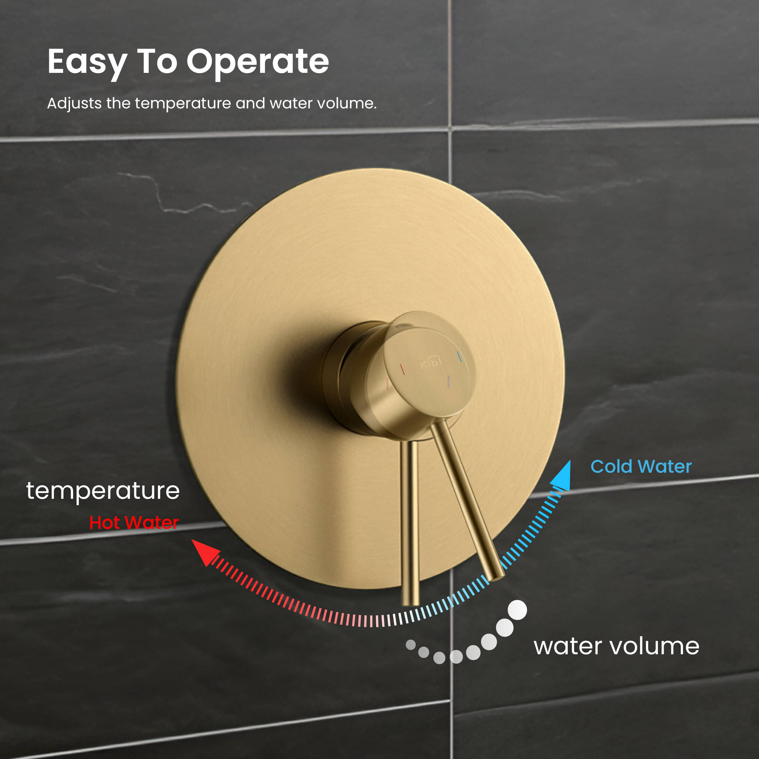 Circular Pressure Balanced 2-Function Shower Column with Rough In Valve KSC403