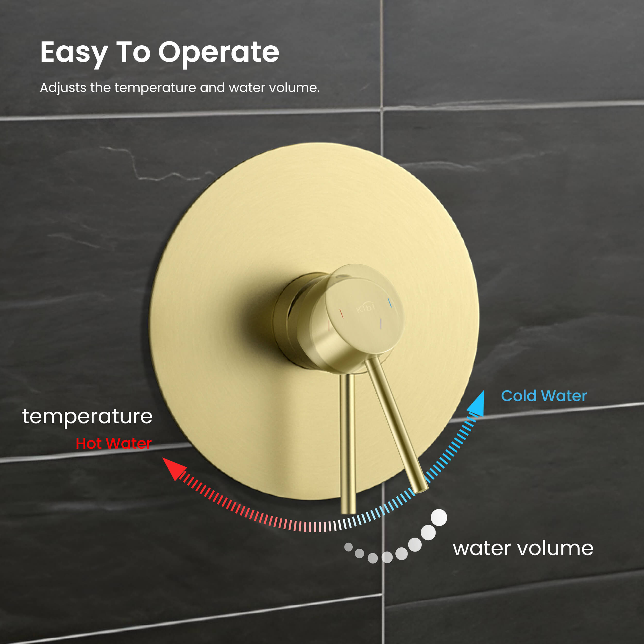 Circular Pressure Balanced 2-Function Shower Column with Rough In Valve KSC403
