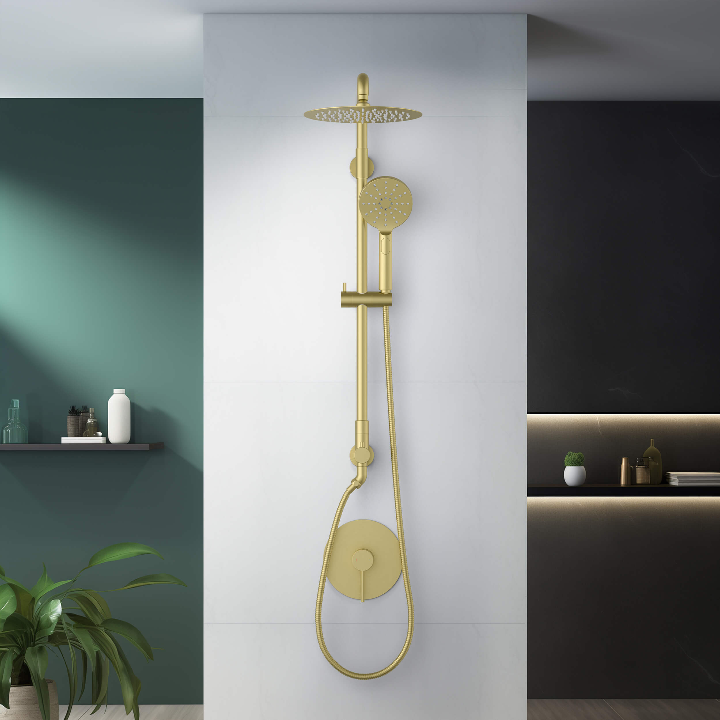 Circular Pressure Balanced 2-Function Shower Column with Rough In Valve KSC403