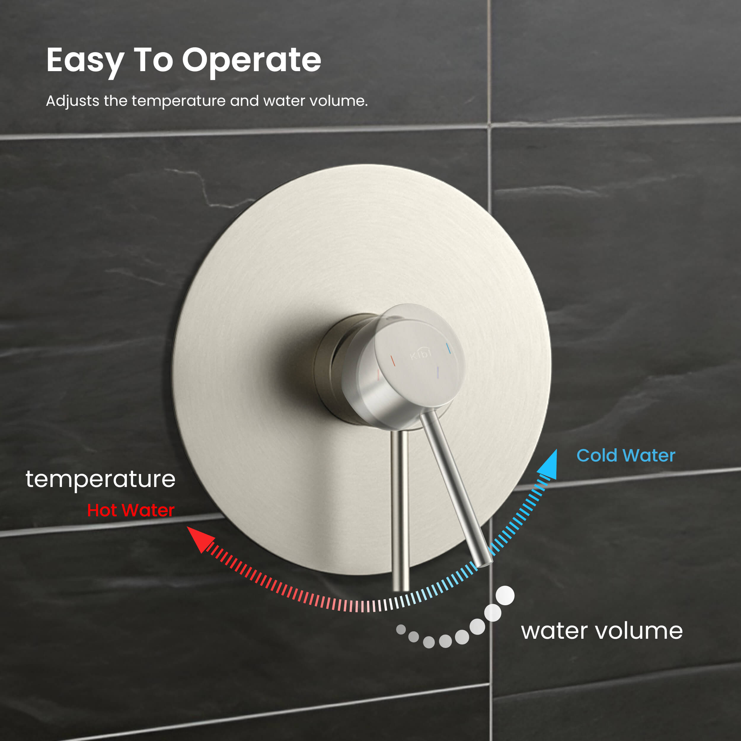 Circular Pressure Balanced 2-Function Shower Column with Rough In Valve KSC403