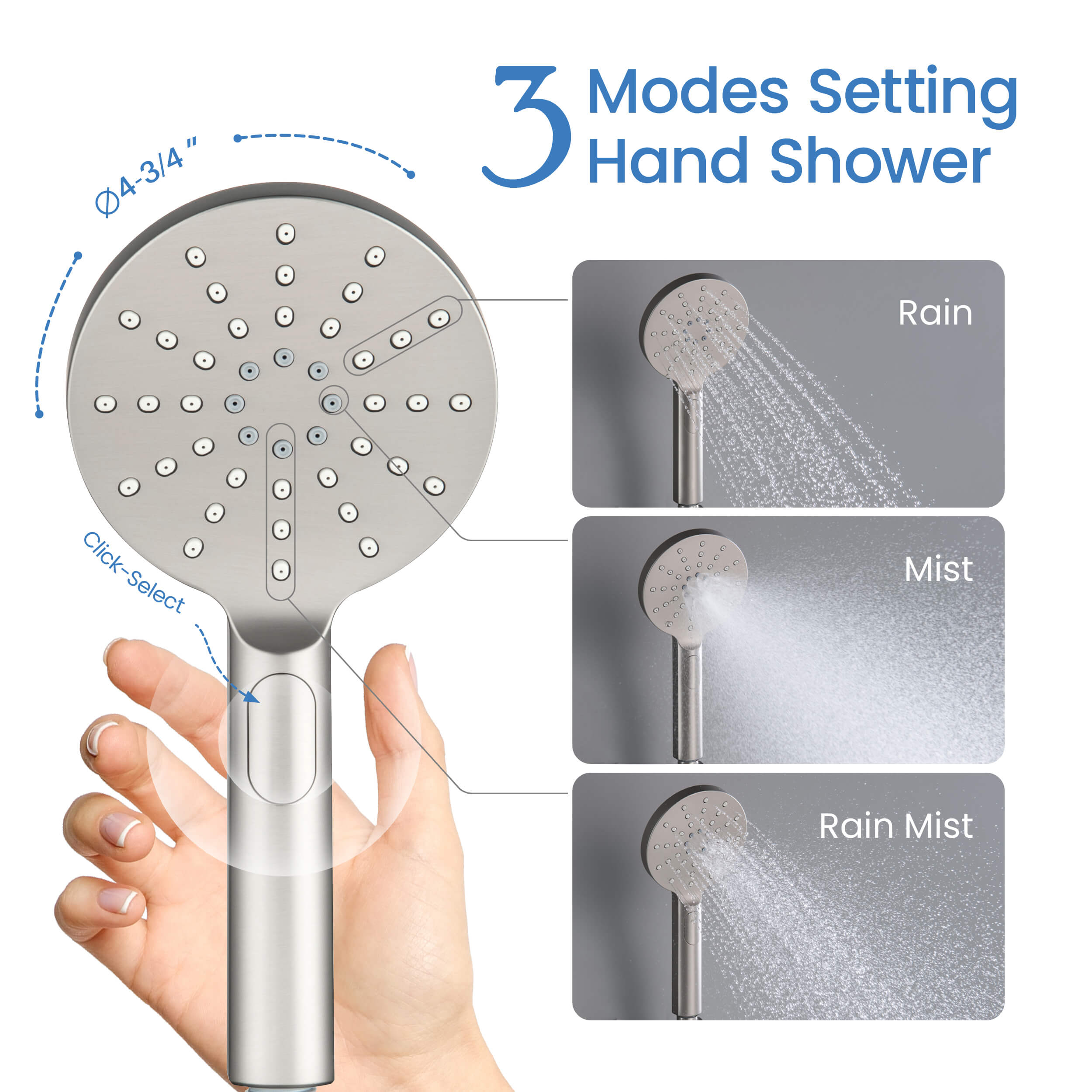 Circular Pressure Balanced 2-Function Shower Column with Rough In Valve KSC403