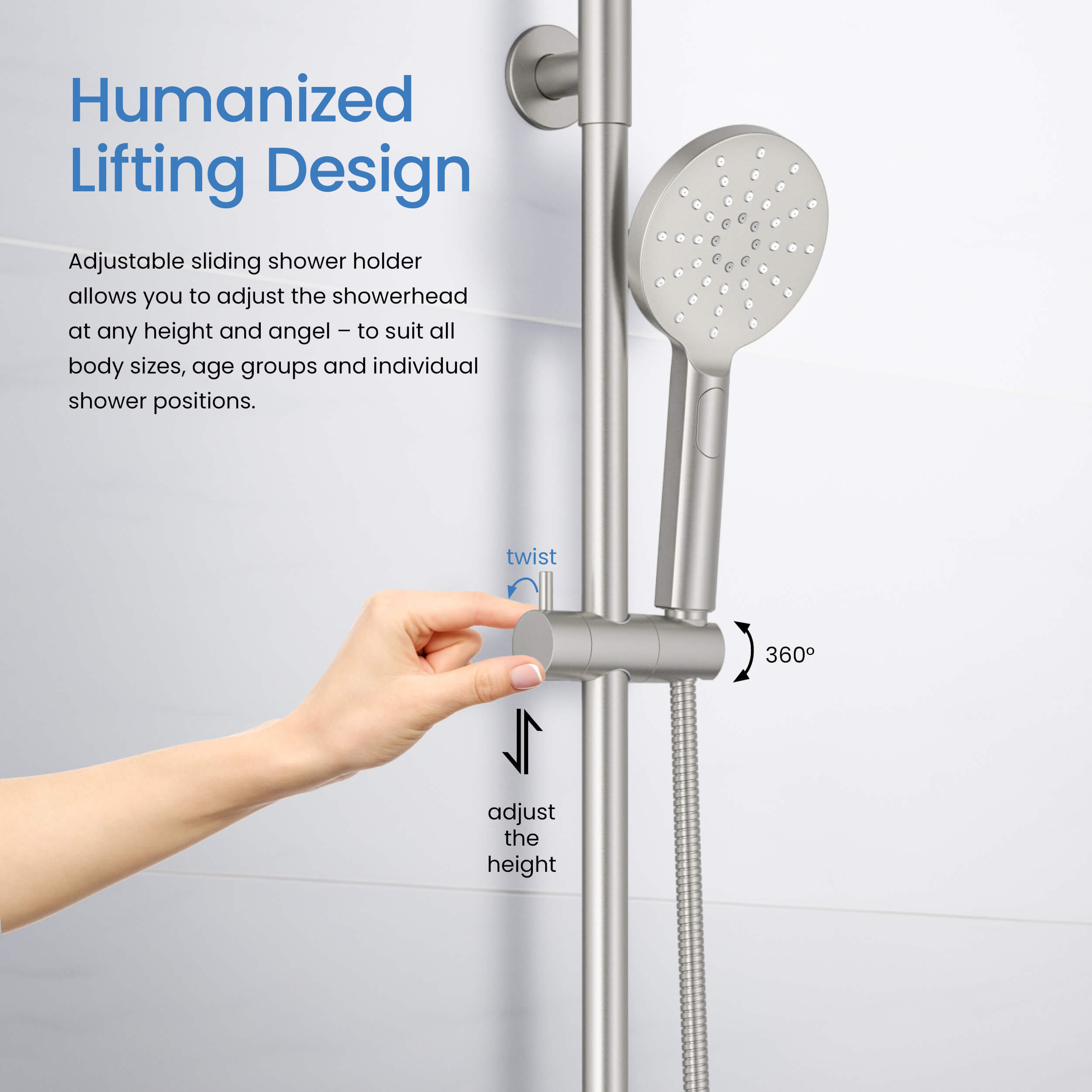 Circular Pressure Balanced 2-Function Shower Column with Rough In Valve KSC403