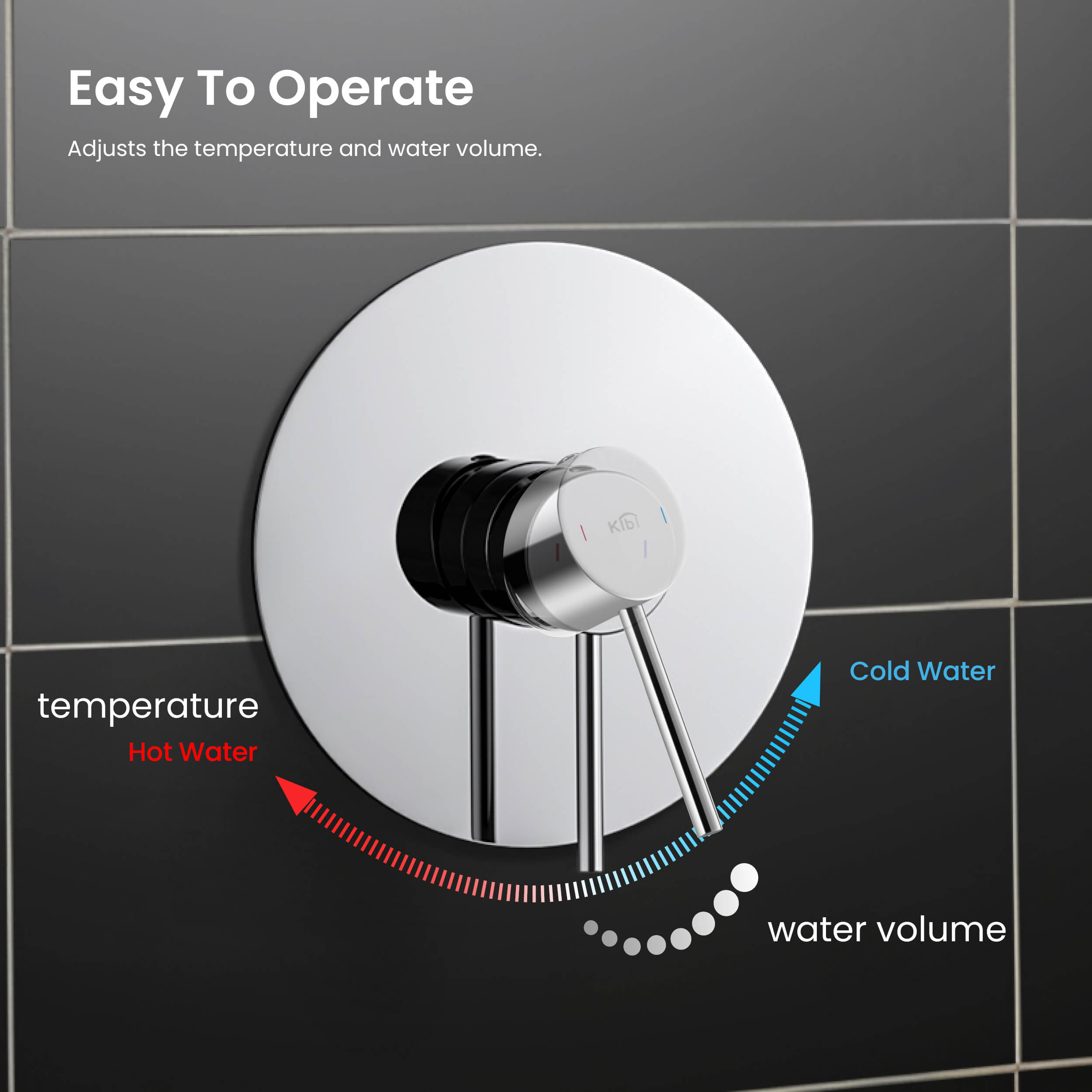 Circular Pressure Balanced 2-Function Shower Column with Rough In Valve KSC403