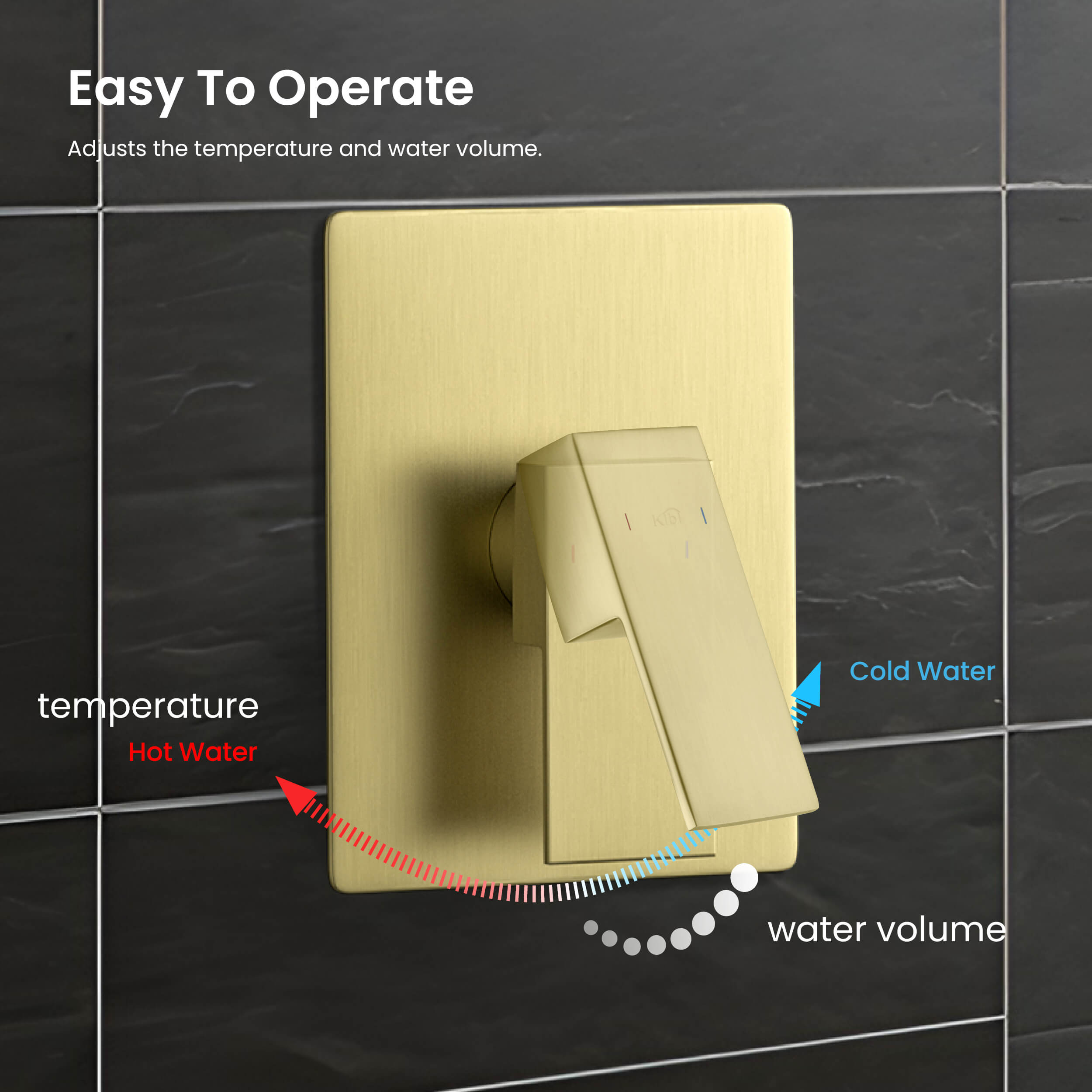 Cube Pressure Balanced 2-Function Shower Column with Rough In Valve KSC404