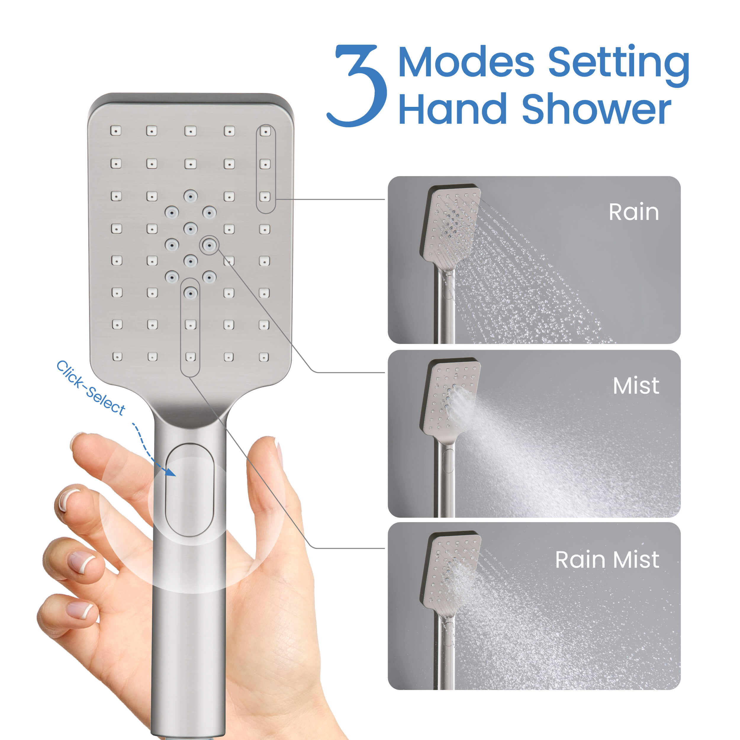 Cube Pressure Balanced 2-Function Shower Column with Rough In Valve KSC404