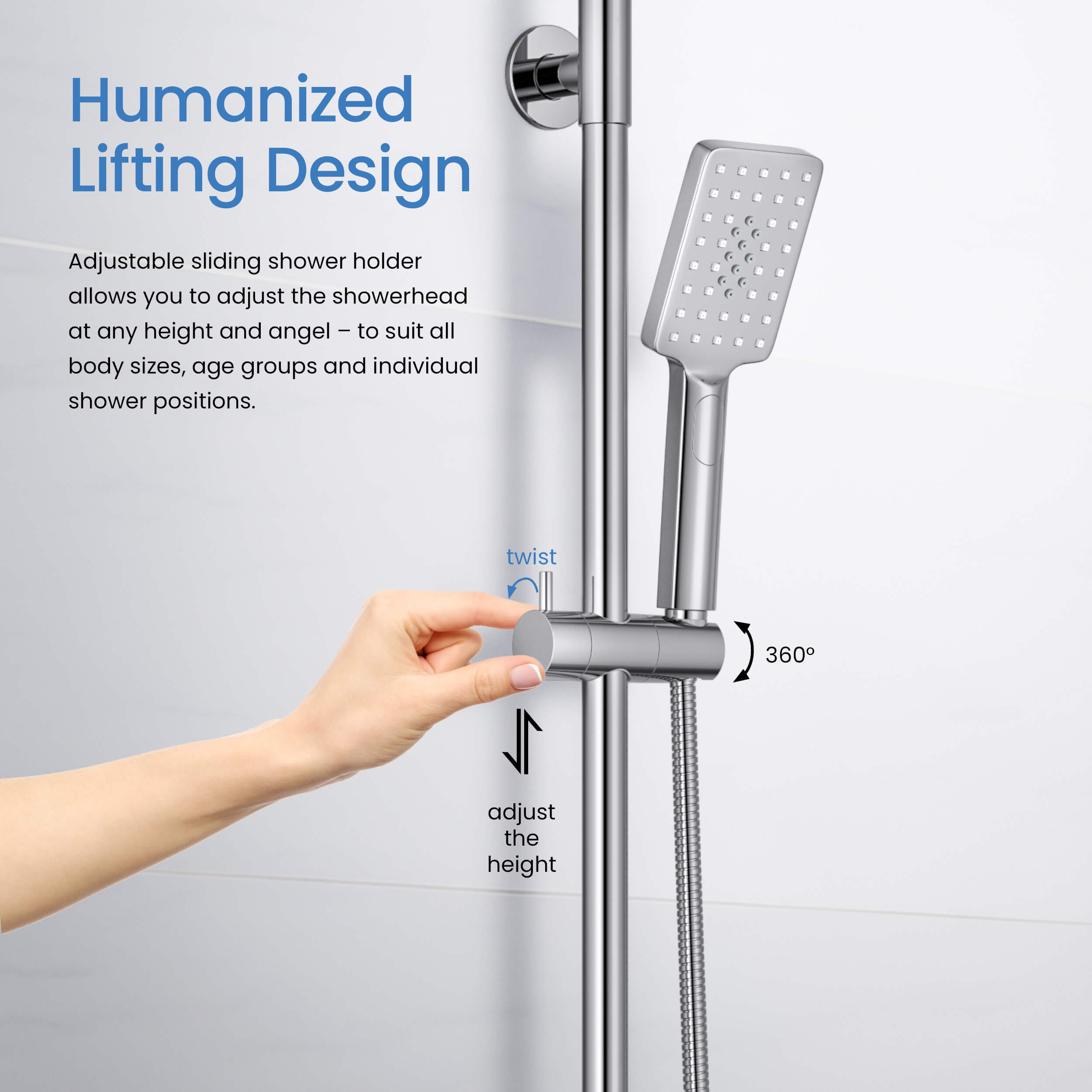 Cube Pressure Balanced 2-Function Shower Column with Rough In Valve KSC404