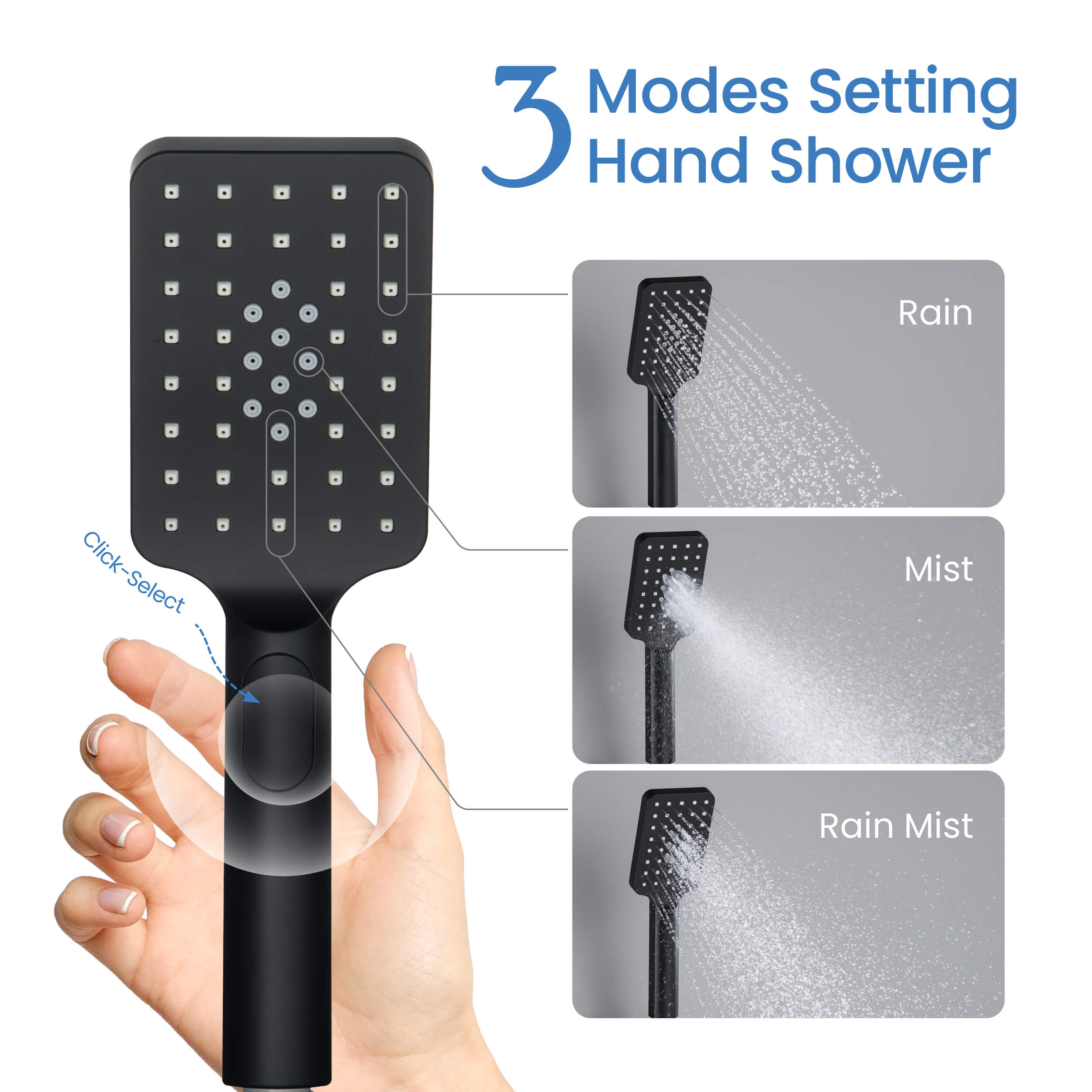 Cube Pressure Balanced 2-Function Shower Column with Rough In Valve KSC404