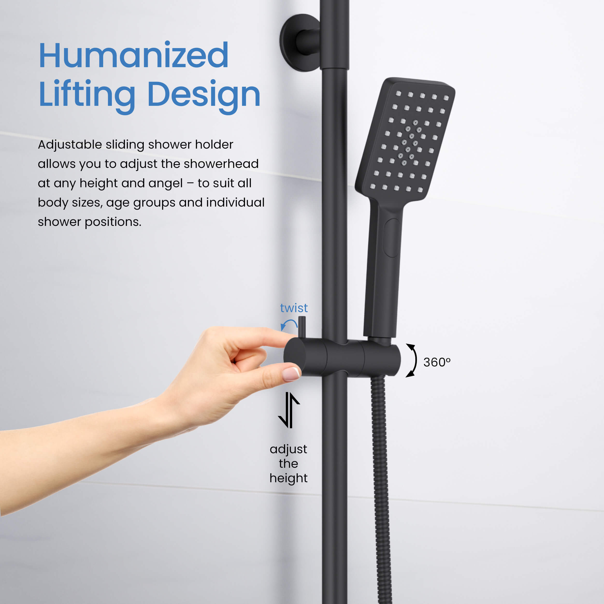 Cube Pressure Balanced 2-Function Shower Column with Rough In Valve KSC404