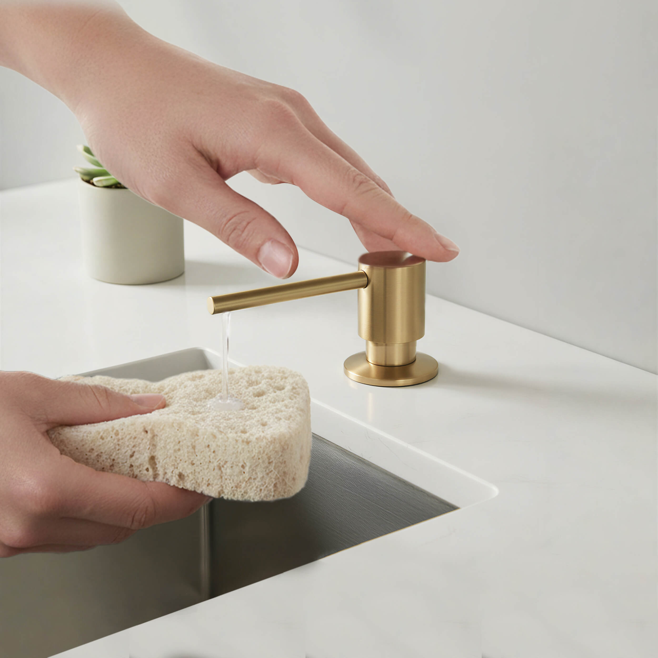Kitchen Lead Free Solid Brass Construction Soap Dispenser - KSD100