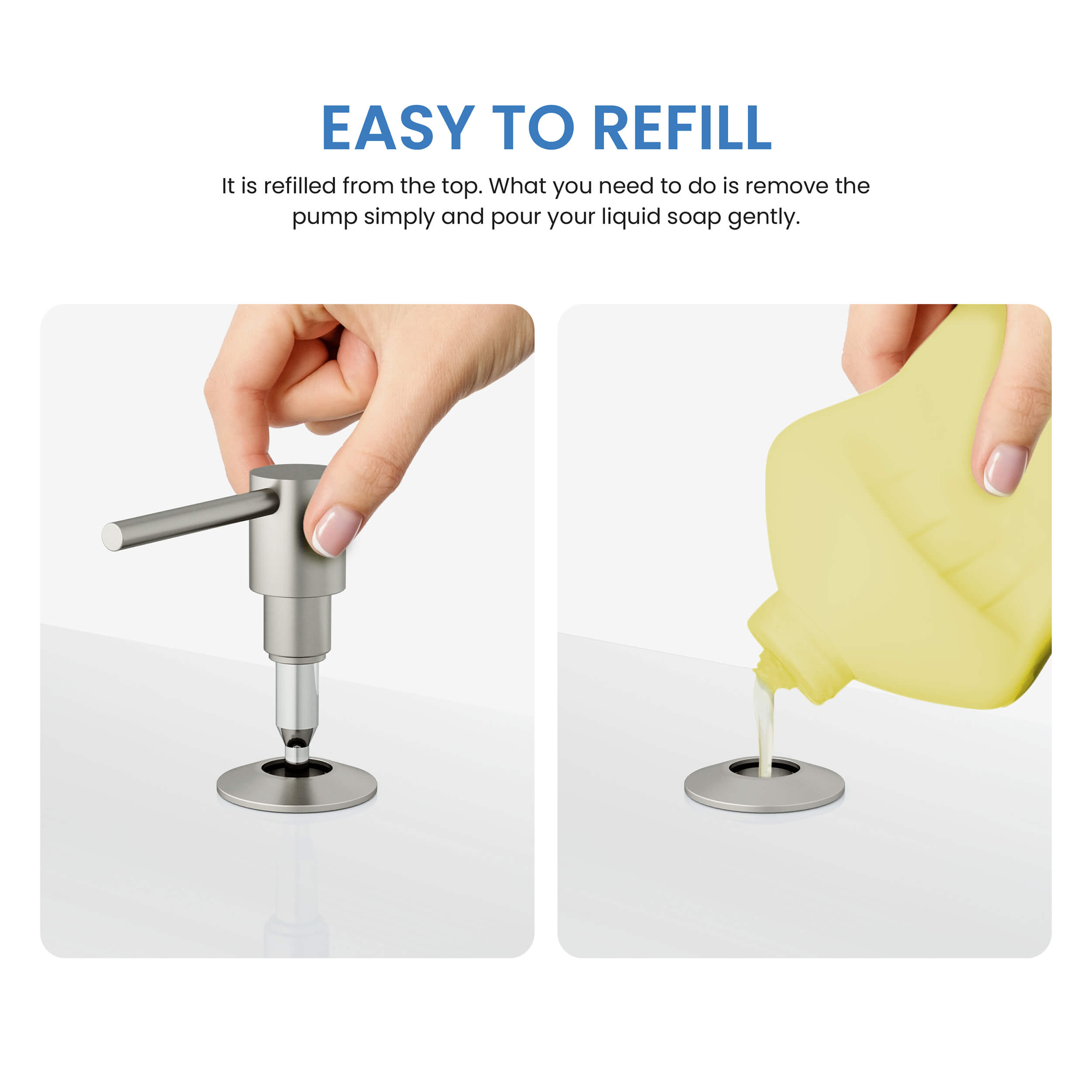 Kitchen Lead Free Solid Brass Construction Soap Dispenser - KSD100