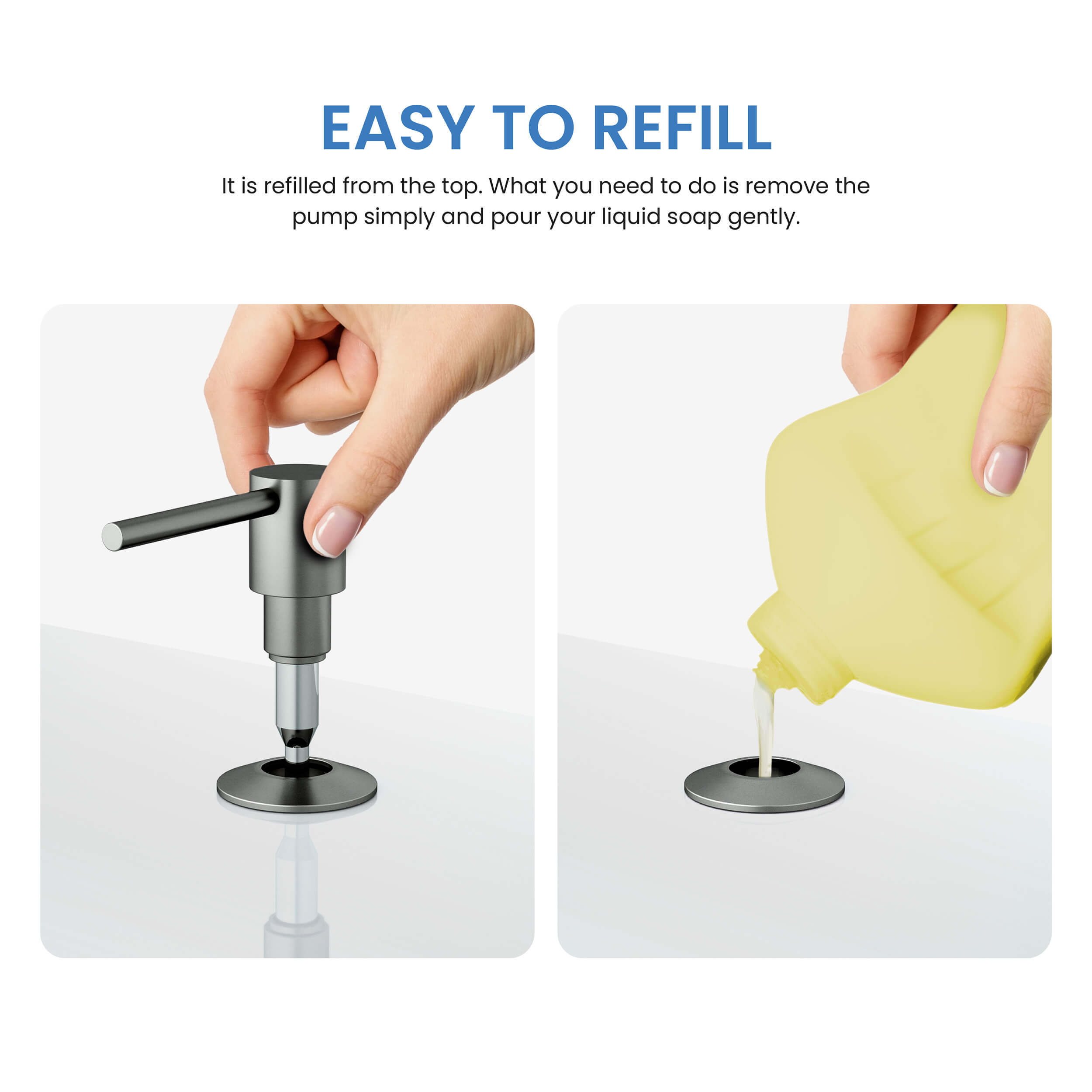 Kitchen Lead Free Solid Brass Construction Soap Dispenser - KSD100