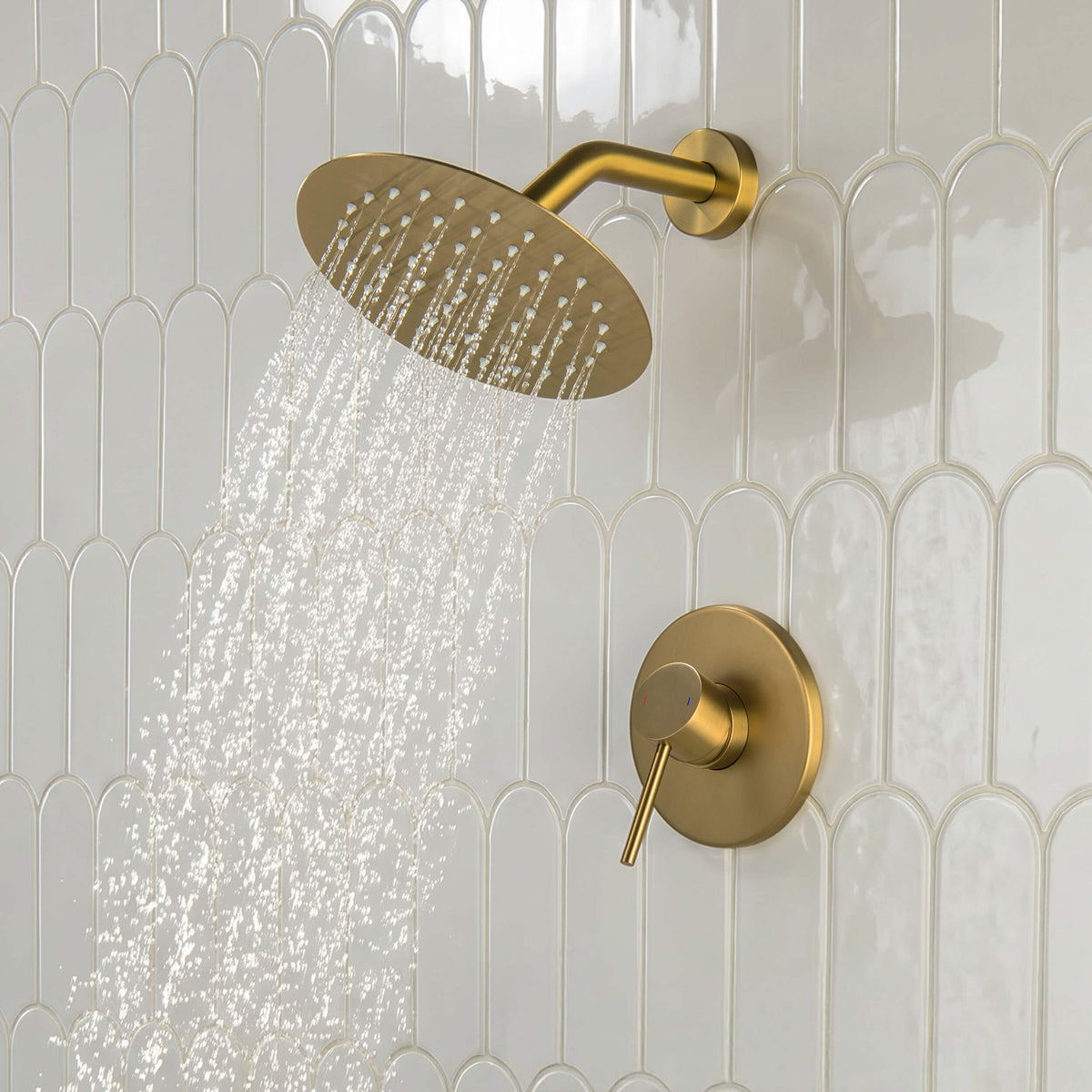 Circular Single Function Pressure Balanced Complete Shower Faucet Set - KSF4015