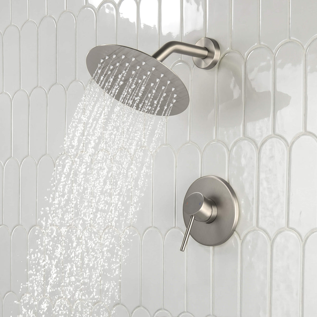 Circular Single Function Pressure Balanced Complete Shower Faucet Set - KSF4015