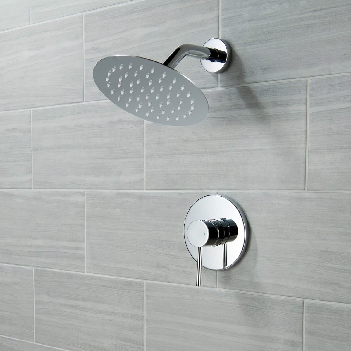 Circular Single Function Pressure Balanced Complete Shower Faucet Set - KSF4015