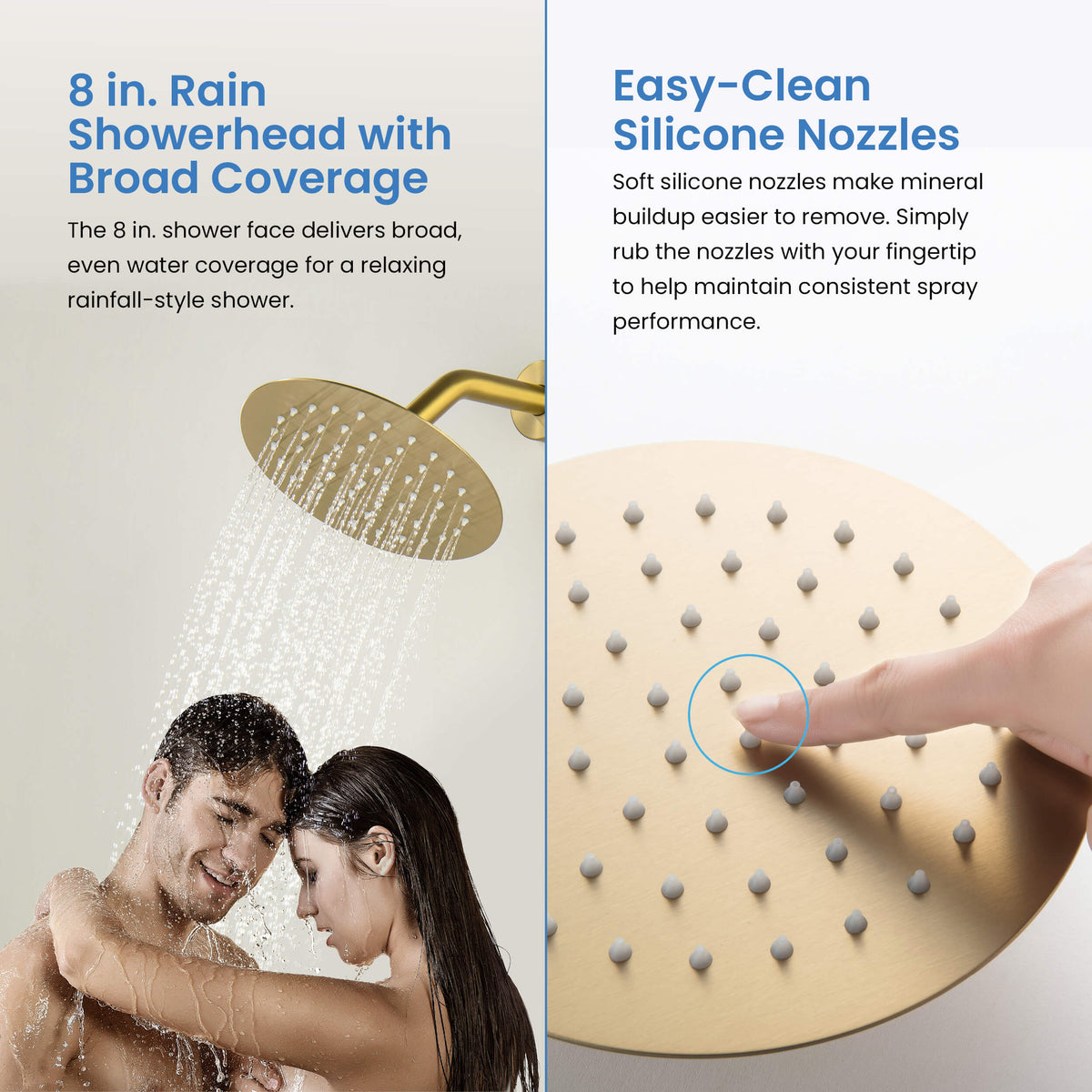 Circular Single Function Pressure Balanced Complete Shower Faucet Set with Tub Spout - KSF4016
