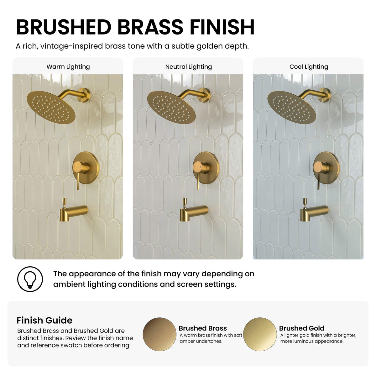 Circular Single Function Pressure Balanced Complete Shower Faucet Set with Tub Spout - KSF4016