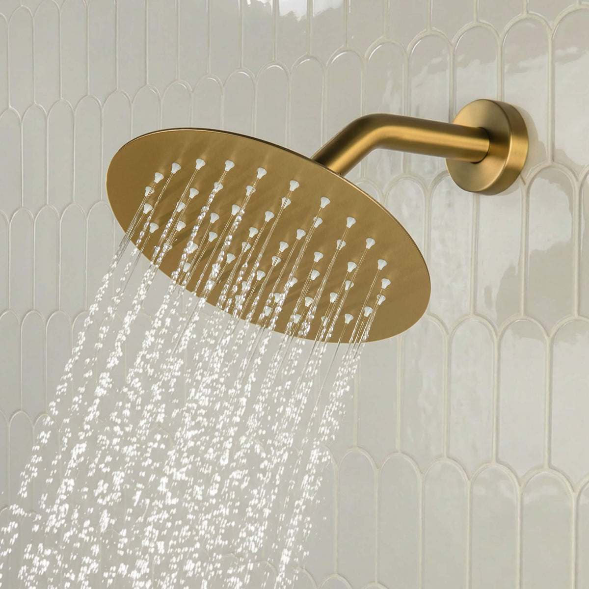 Circular Single Function Pressure Balanced Complete Shower Faucet Set with Tub Spout - KSF4016