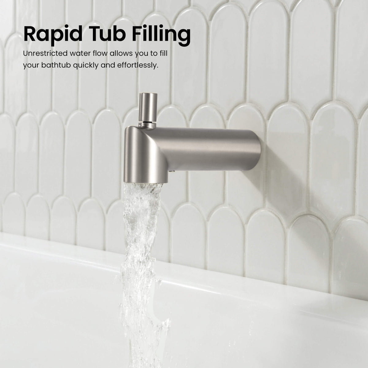 Circular Single Function Pressure Balanced Complete Shower Faucet Set with Tub Spout - KSF4016