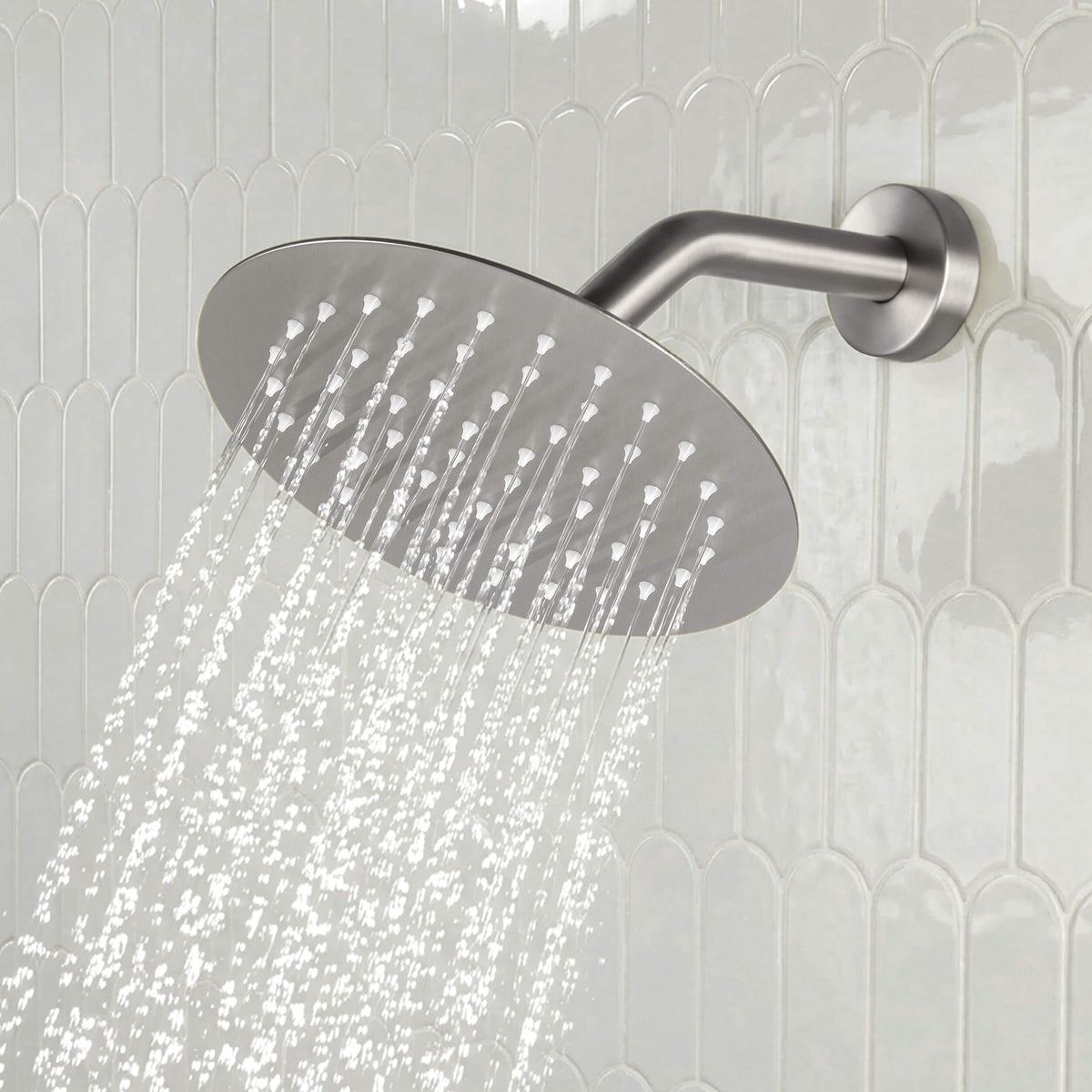 Circular Single Function Pressure Balanced Complete Shower Faucet Set with Tub Spout - KSF4016