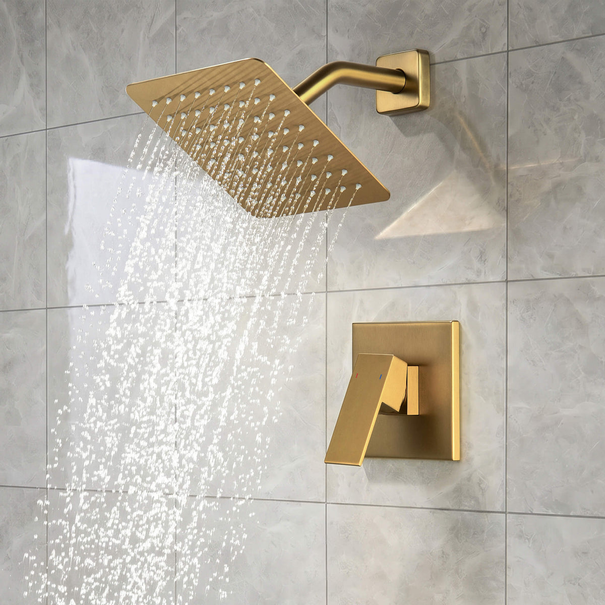 Cube Single Function Pressure Balanced Complete Shower Faucet Set - KSF4017