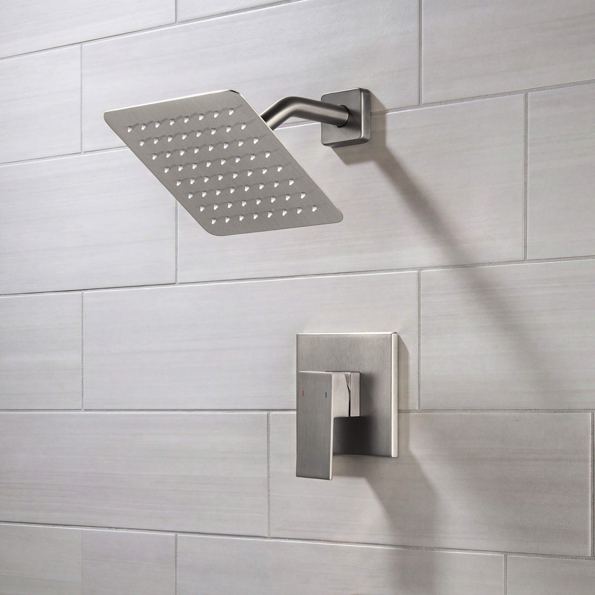 Cube Single Function Pressure Balanced Complete Shower Faucet Set - KSF4017