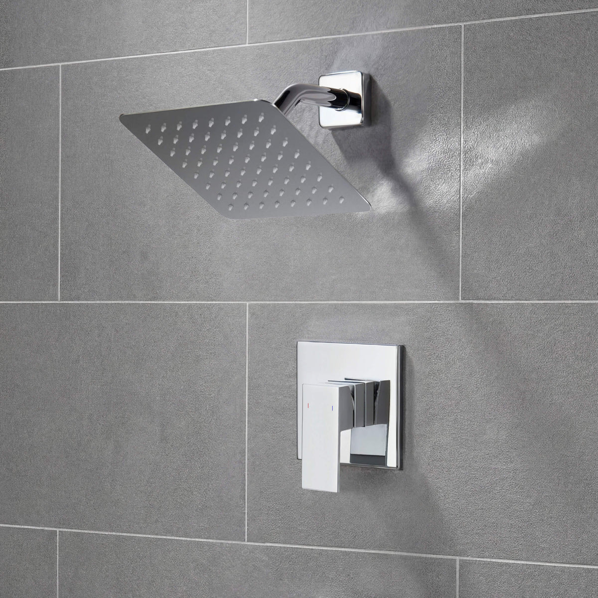 Cube Single Function Pressure Balanced Complete Shower Faucet Set - KSF4017
