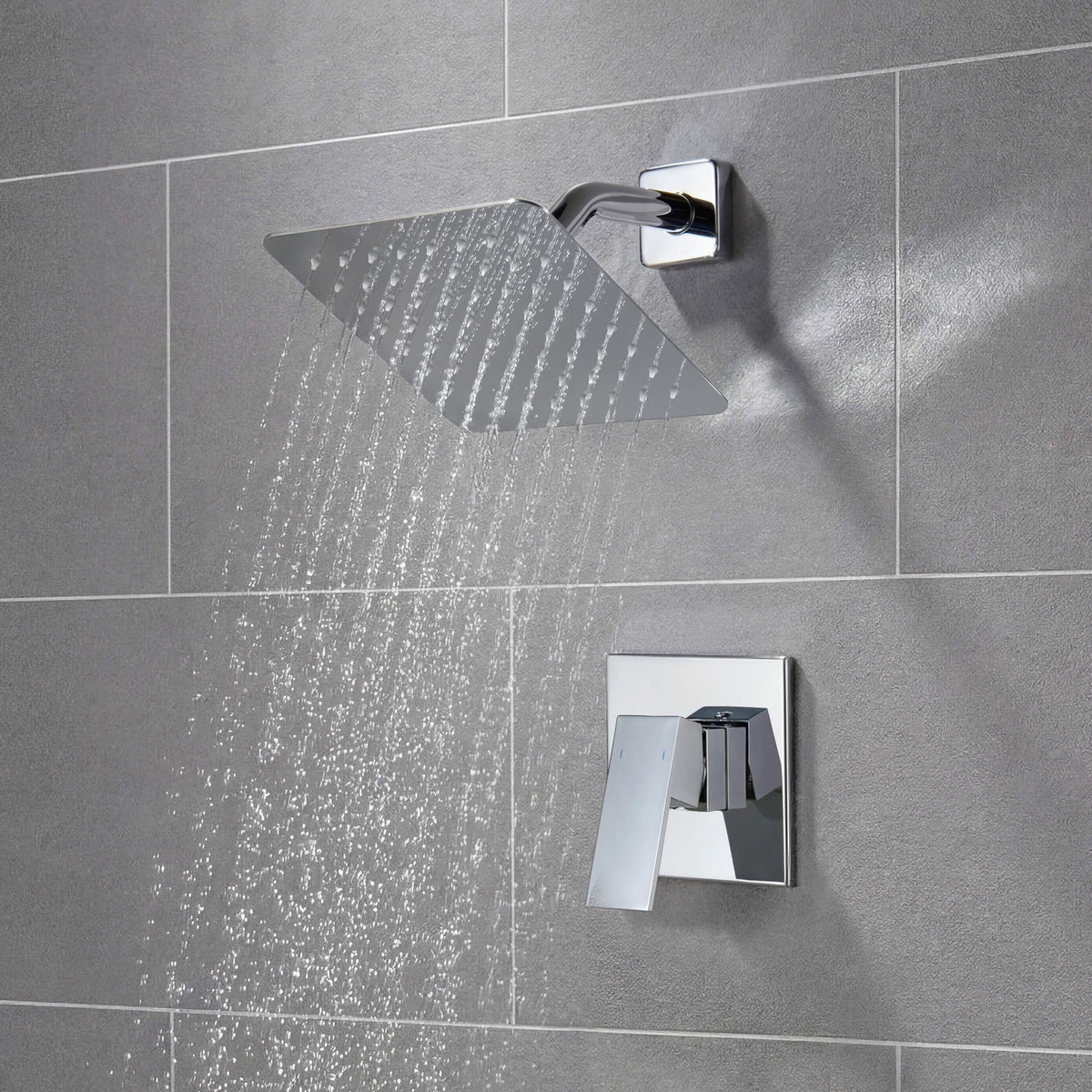 Cube Single Function Pressure Balanced Complete Shower Faucet Set - KSF4017