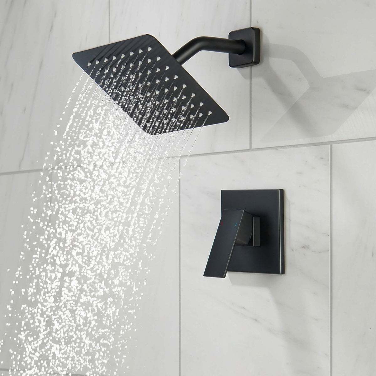 Cube Single Function Pressure Balanced Complete Shower Faucet Set - KSF4017