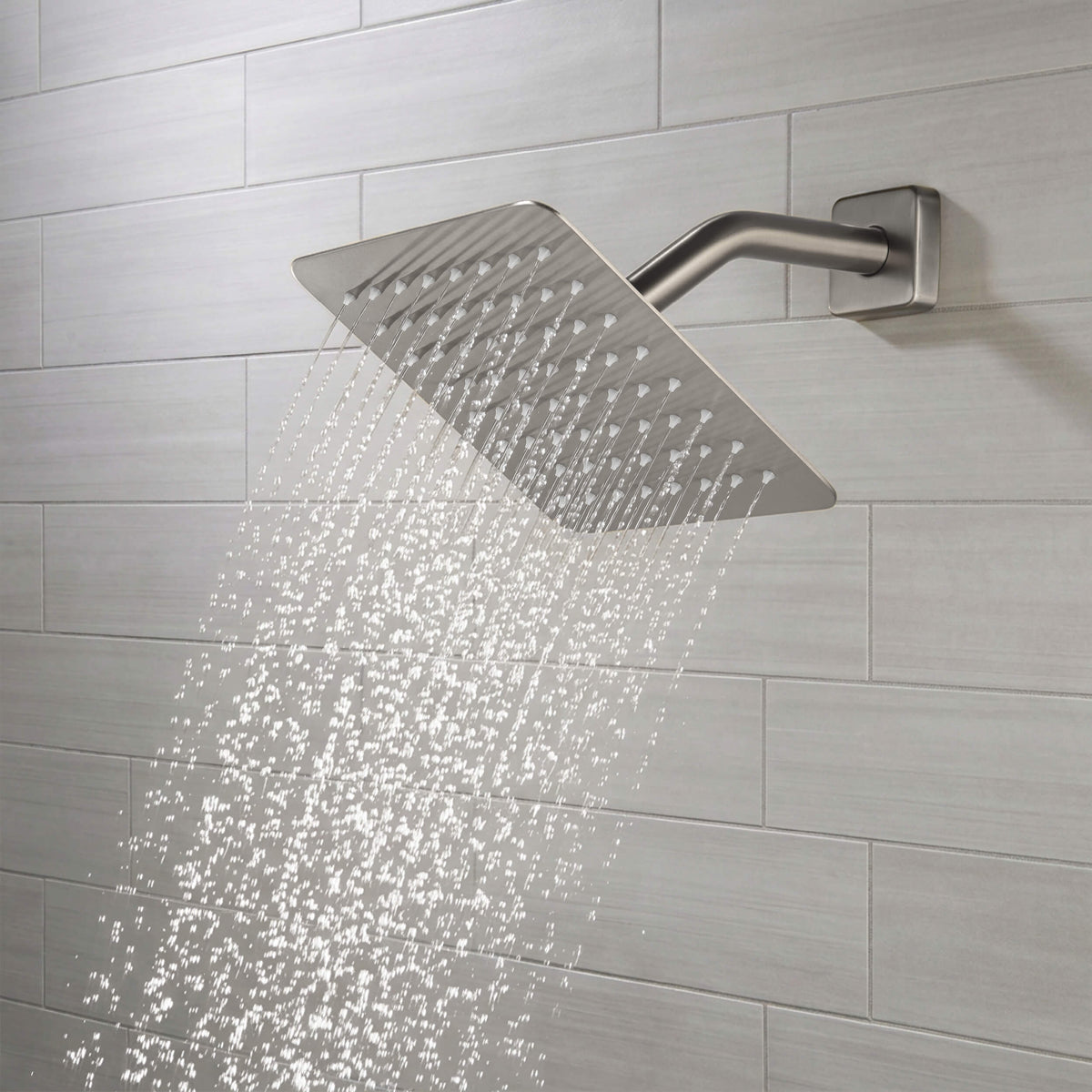 Cube Single Function Pressure Balanced Complete Shower Faucet Set with Tub Spout - KSF4018