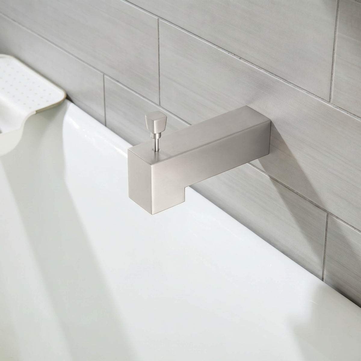 Cube Single Function Pressure Balanced Complete Shower Faucet Set with Tub Spout - KSF4018