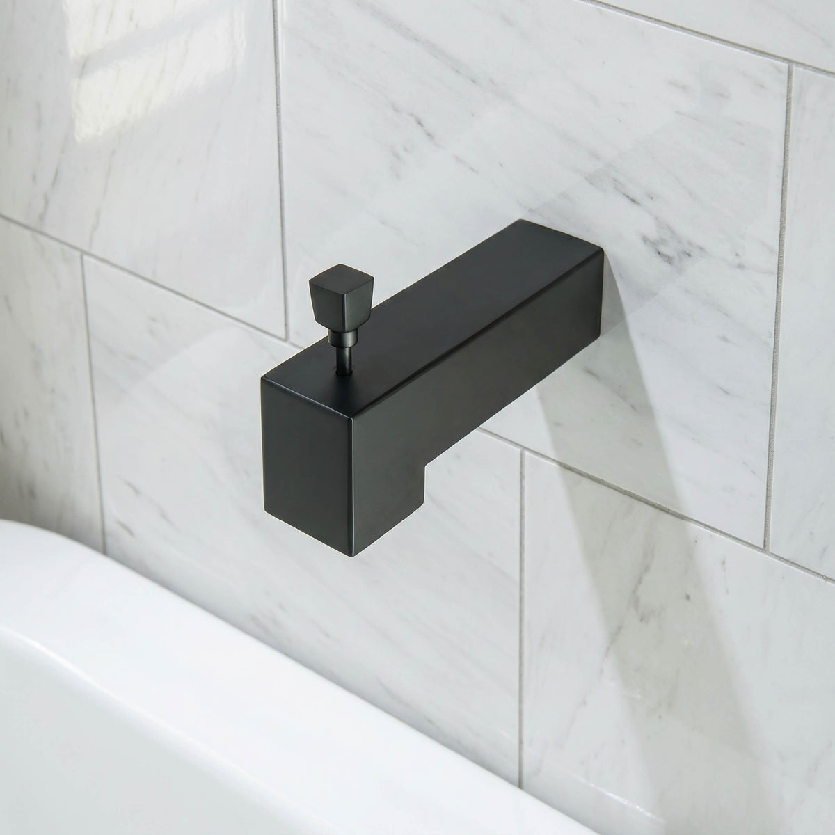 Cube Single Function Pressure Balanced Complete Shower Faucet Set with Tub Spout - KSF4018