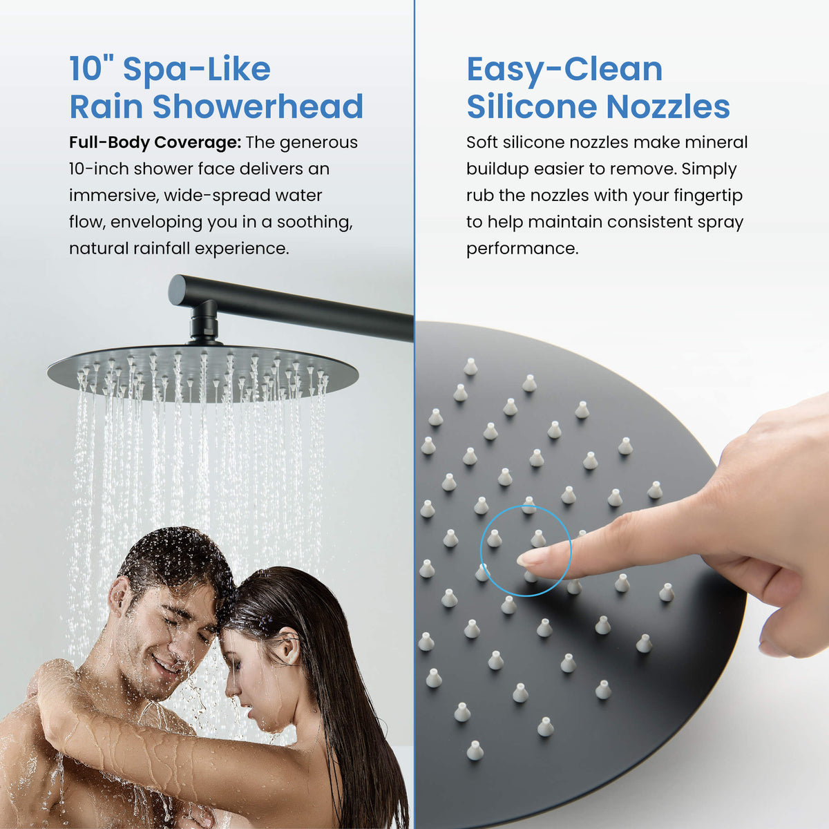 Circular 2-Function Pressure Balanced Complete Shower Faucet Set with Slide Bar - KSF4019
