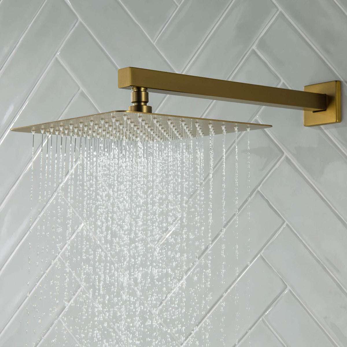 Cube 2-Function Pressure Balanced Complete Shower Faucet Set with Slide Bar - KSF4020