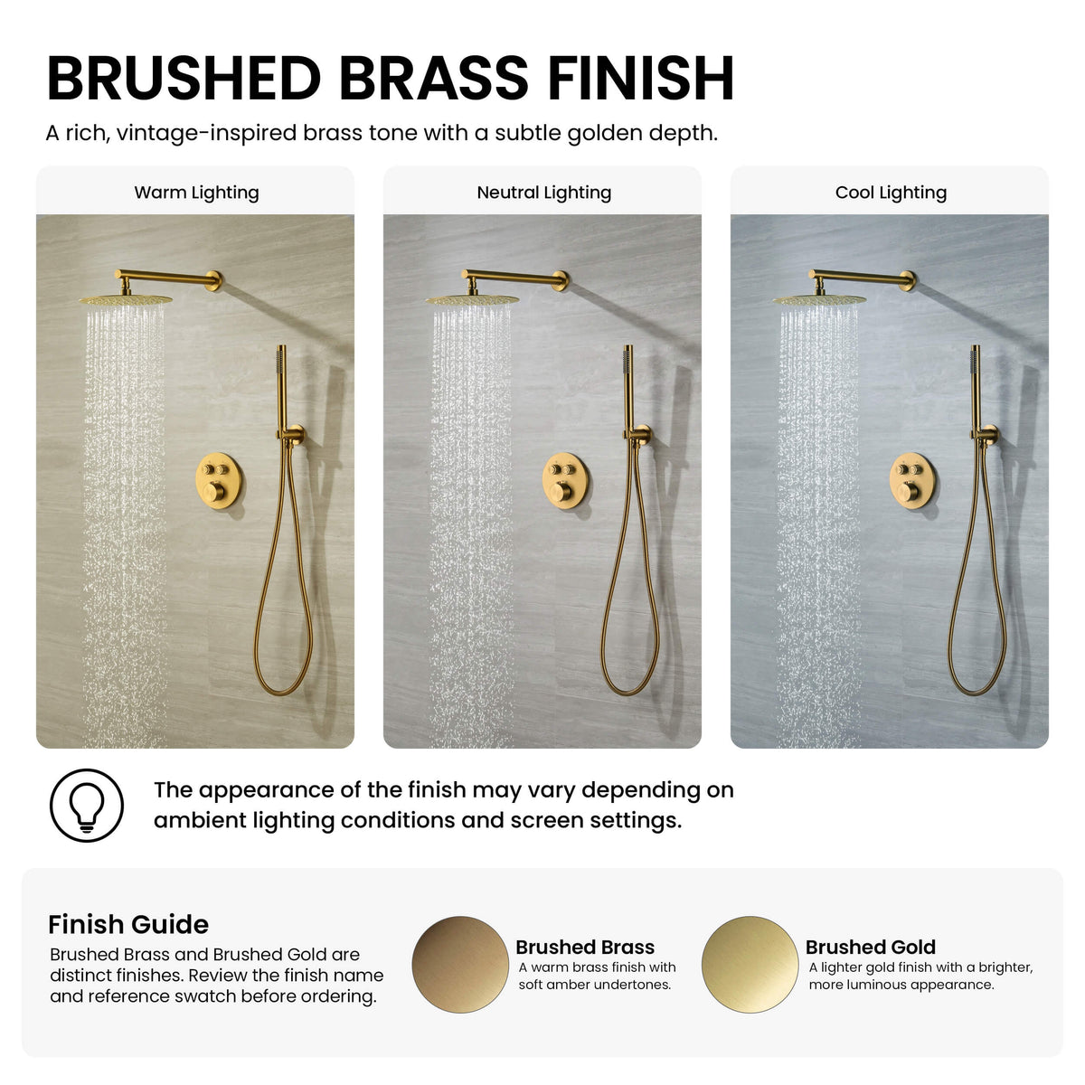 Circular 2-Function Thermostatic Complete Shower Faucet Set - KSF4023