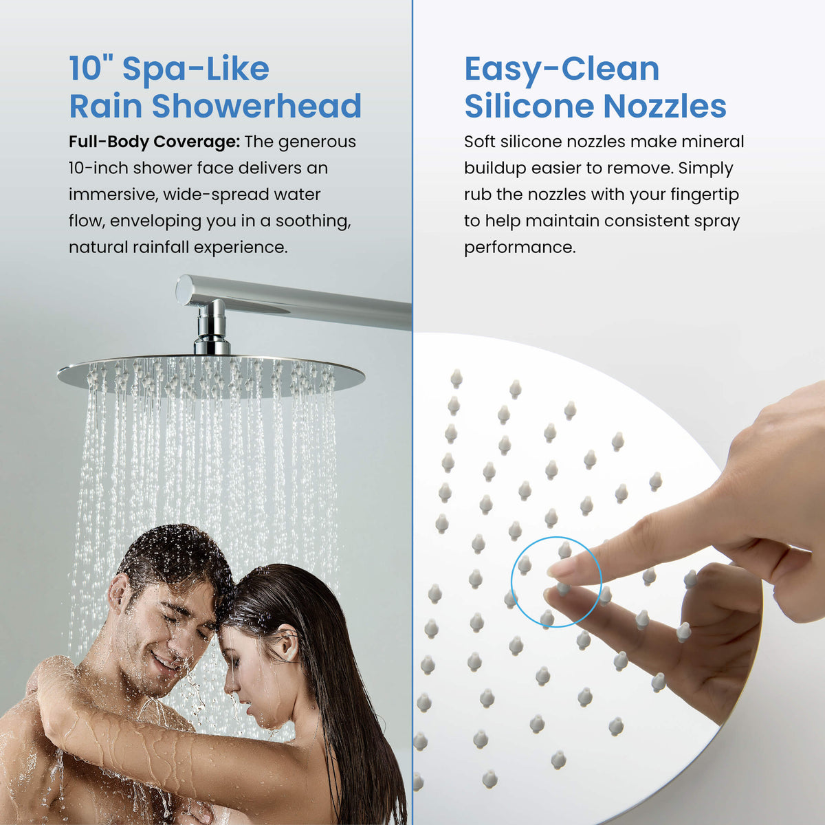 Circular 2-Function Thermostatic Complete Shower Faucet Set - KSF4023