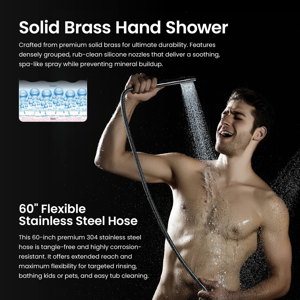 Circular 2-Function Thermostatic Complete Shower Faucet Set - KSF4023
