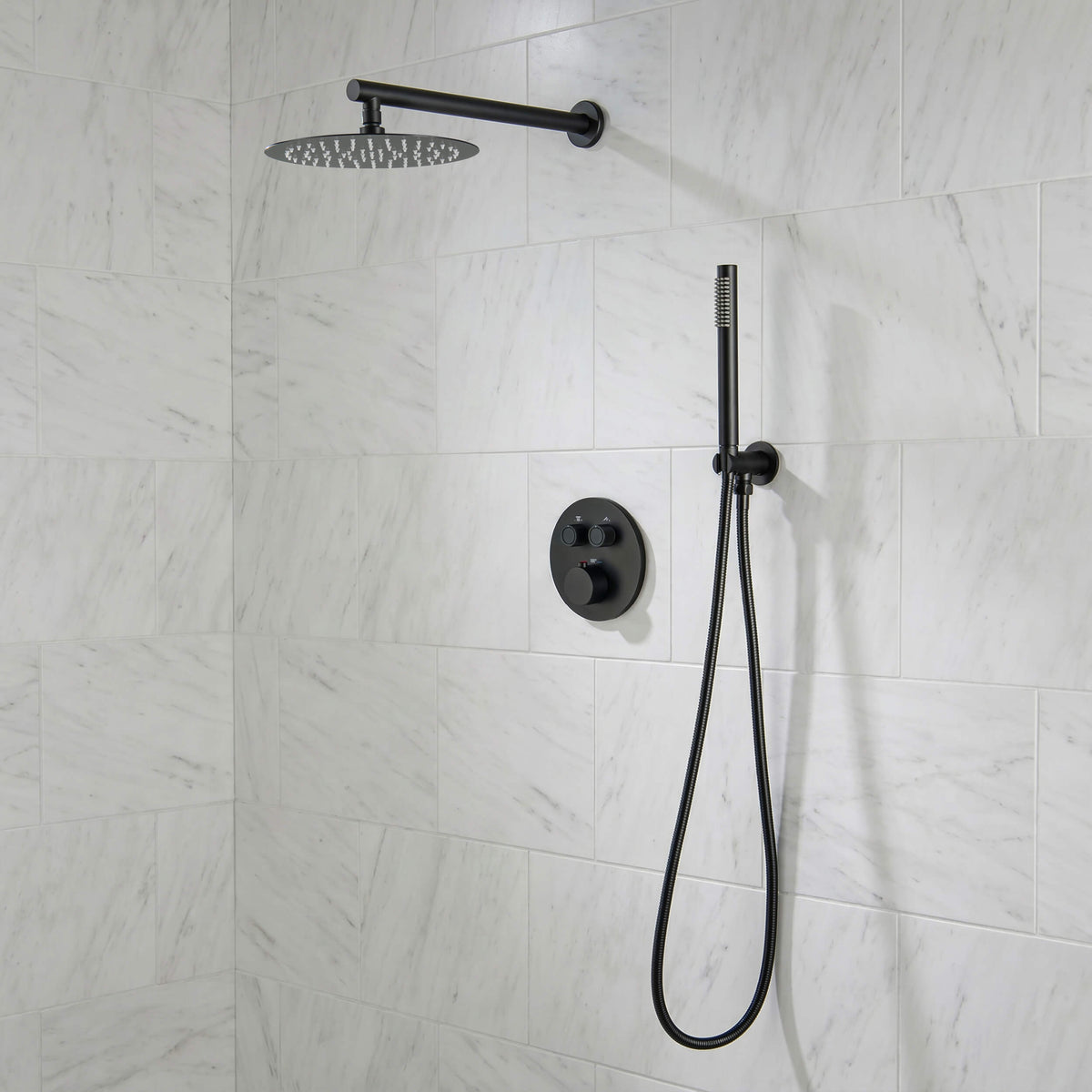 Circular 2-Function Thermostatic Complete Shower Faucet Set - KSF4023