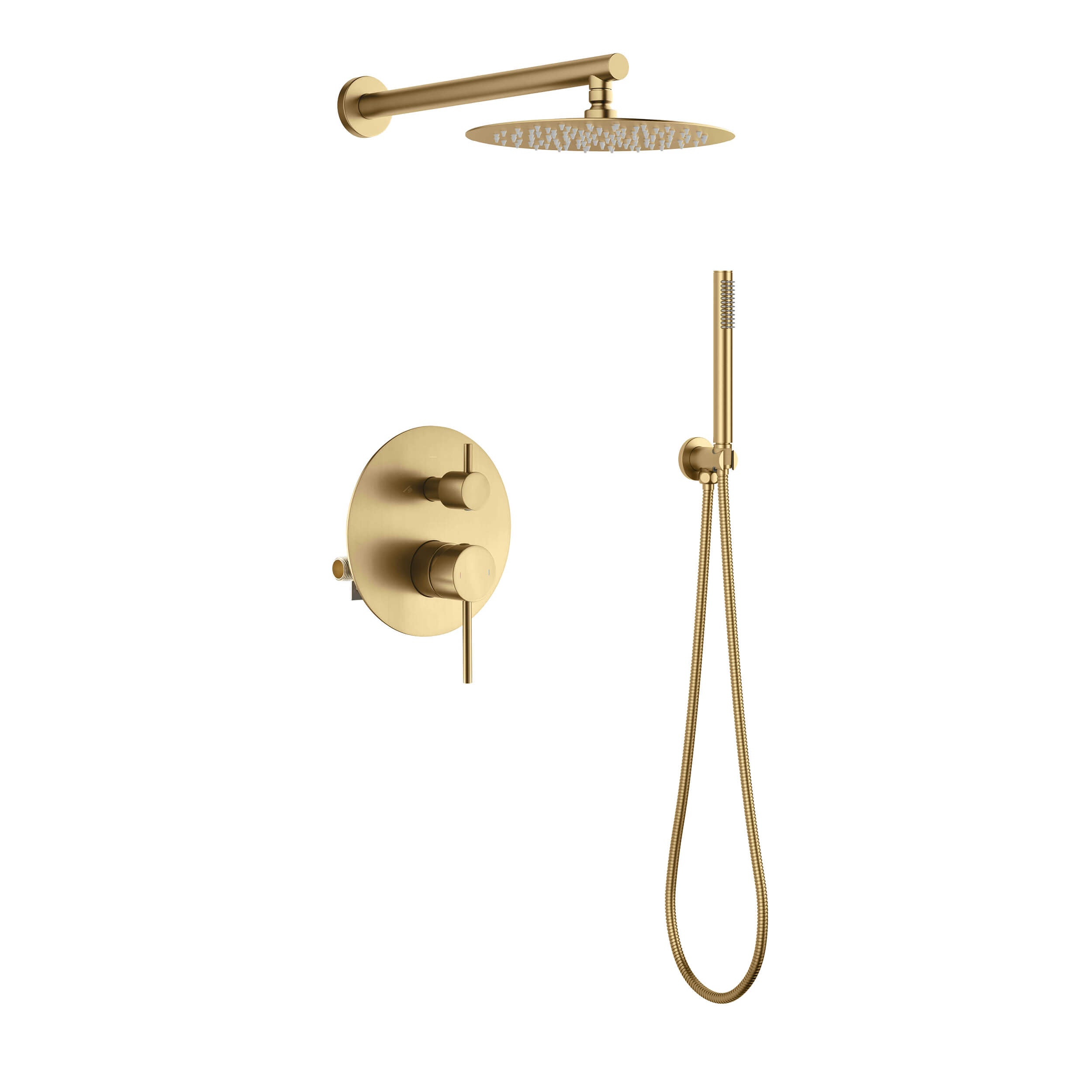 Circular Pressure Balanced 2-Function Shower System with Rough-In Valve KSF403