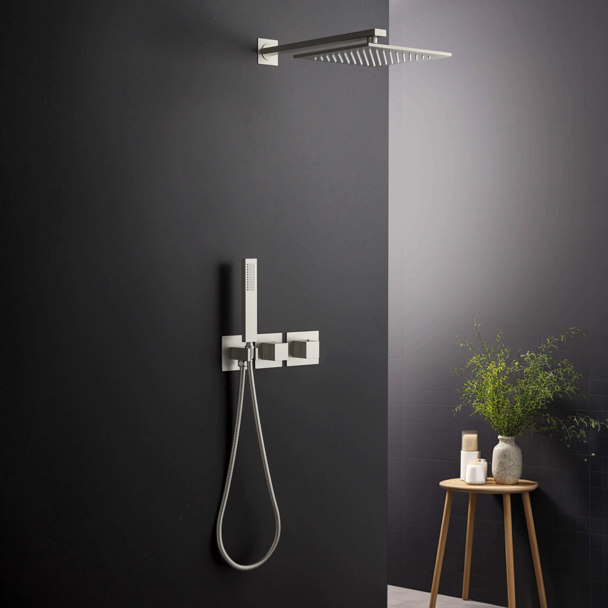Cube 2 Function Thermostatic Shower System With Rough In Valve - KSF414