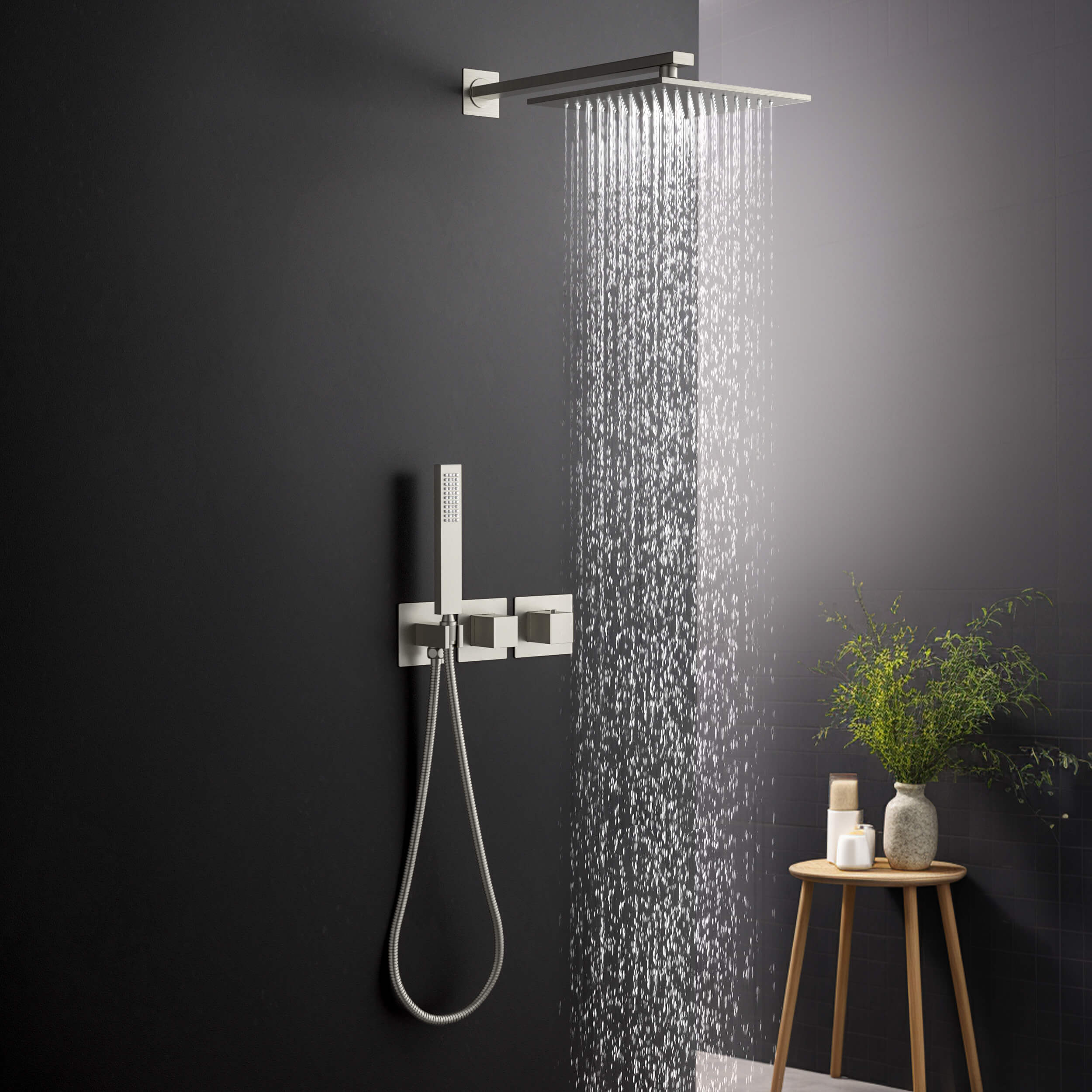 Cube 2 Function Thermostatic Shower System With Rough In Valve - KSF414