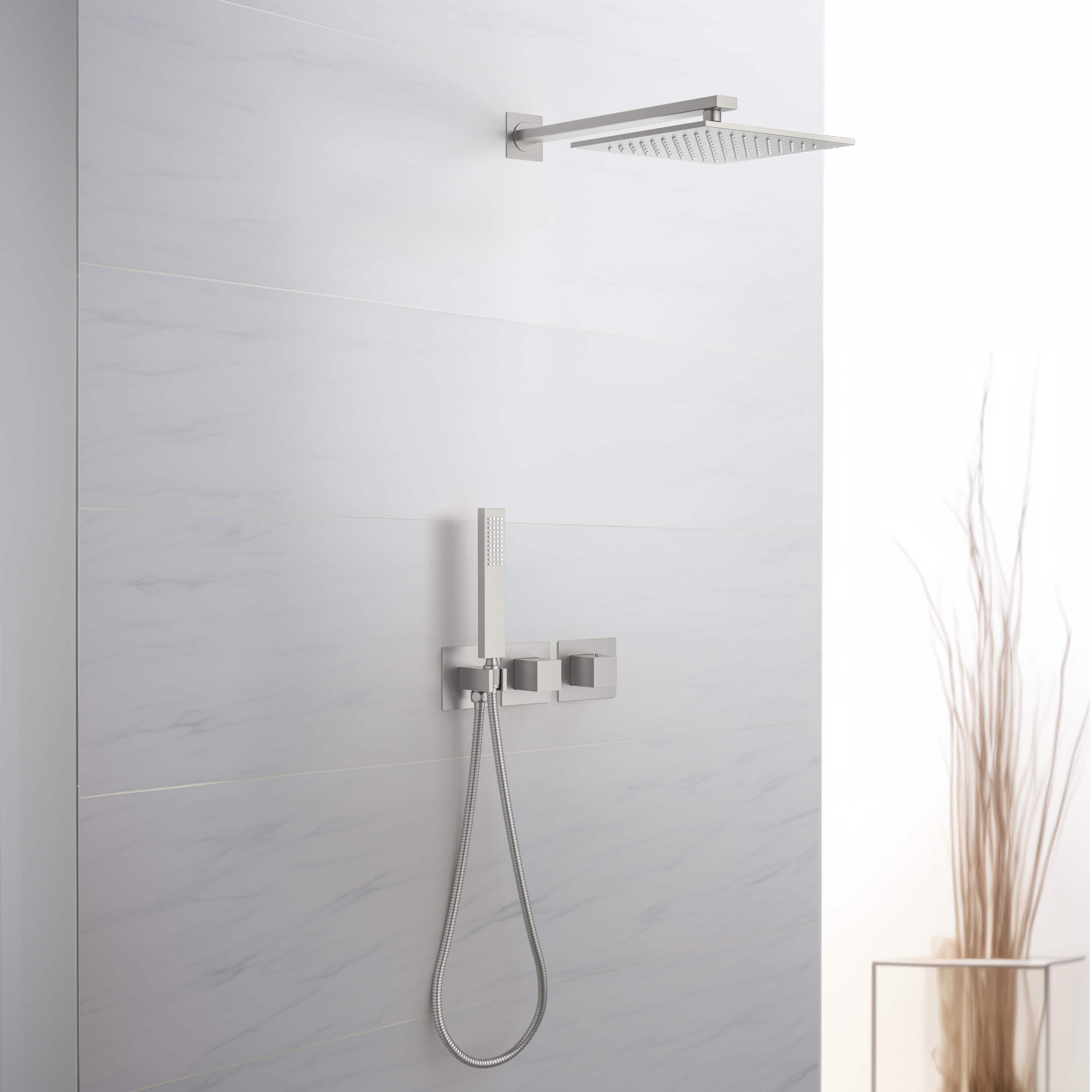Cube 2 Function Thermostatic Shower System With Rough In Valve - KSF414