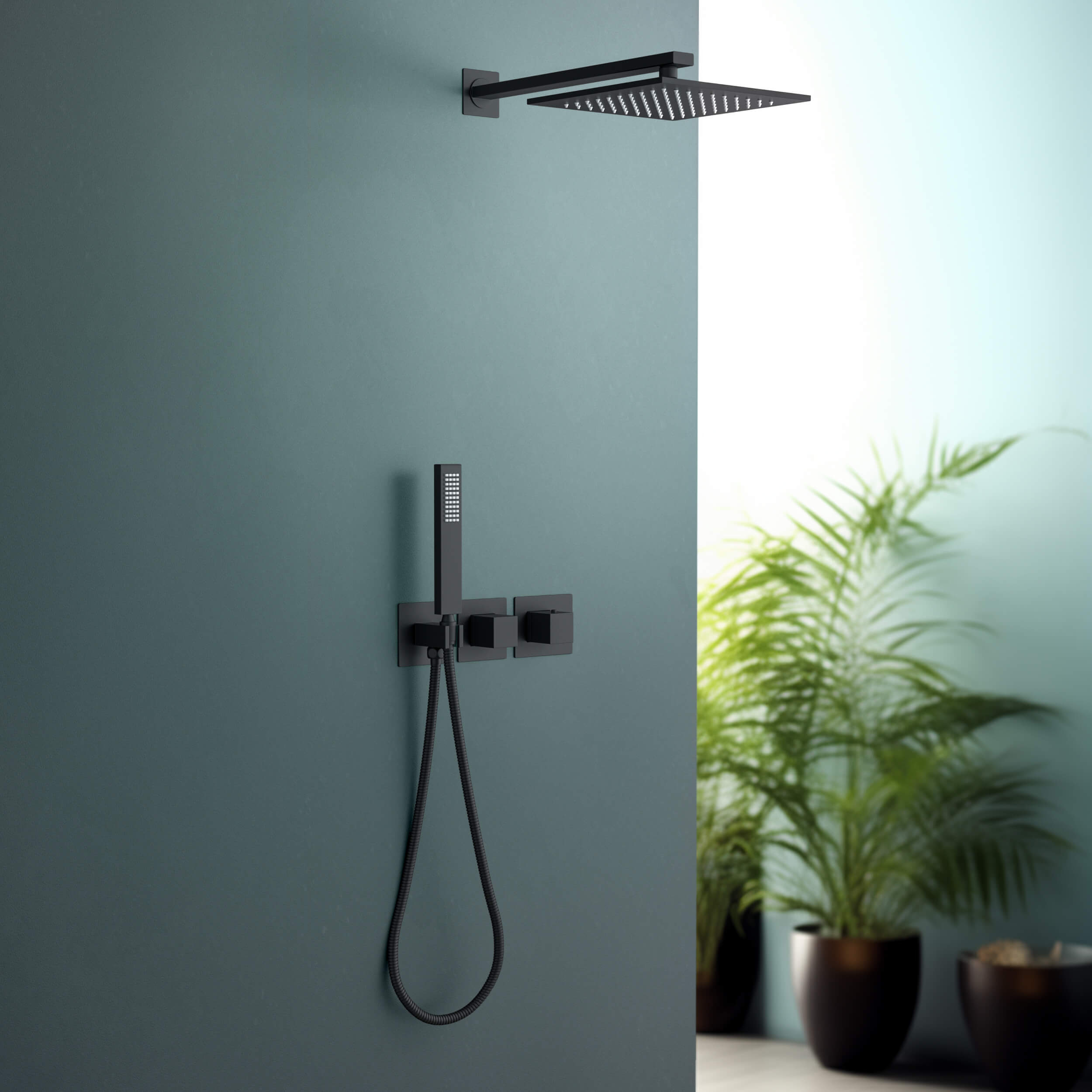 Cube 2 Function Thermostatic Shower System With Rough In Valve - KSF414