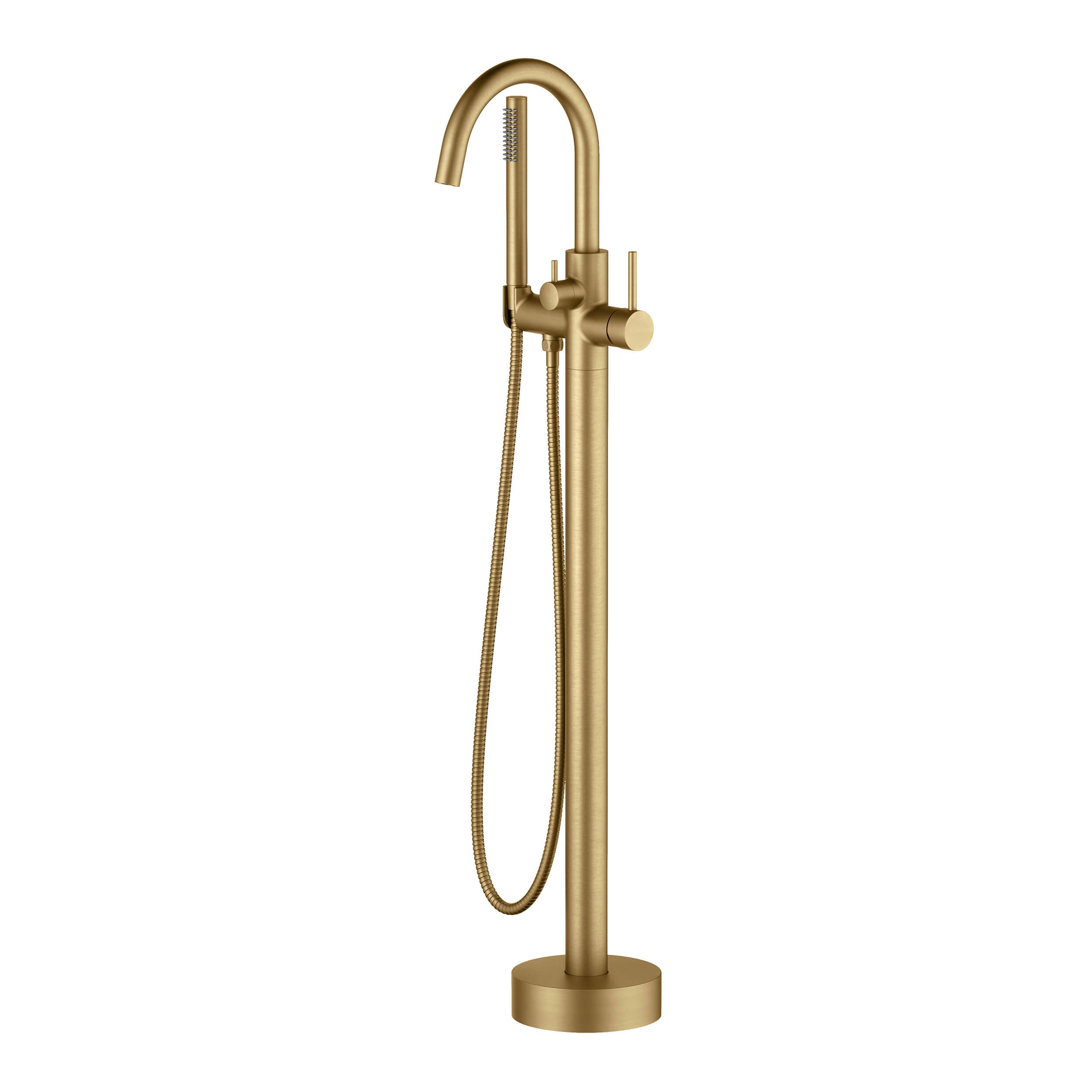 Circular Floor Mount Tub Filler With Hand Shower KTF301