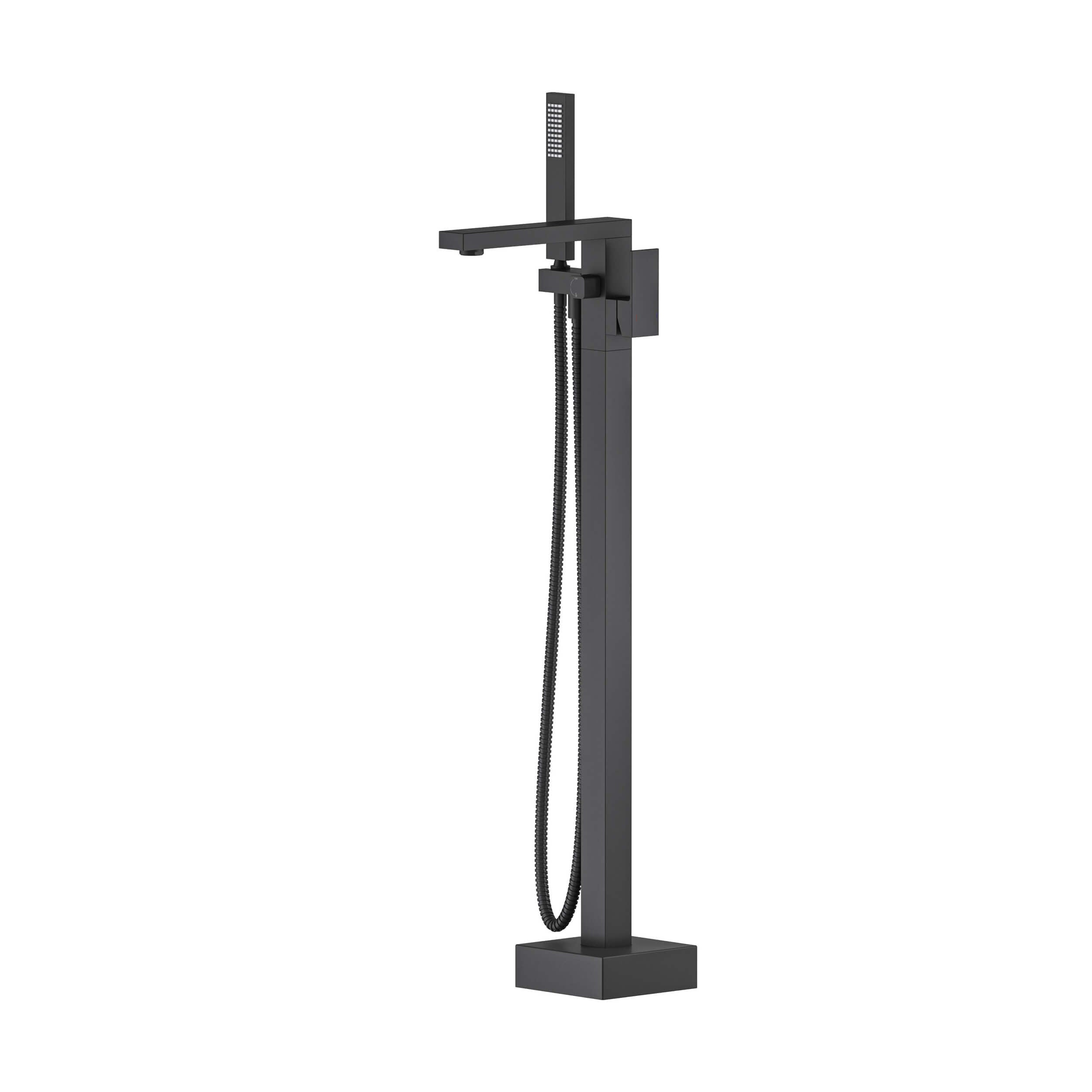Cube Floor Mount Tub Filler With Hand Shower KTF302