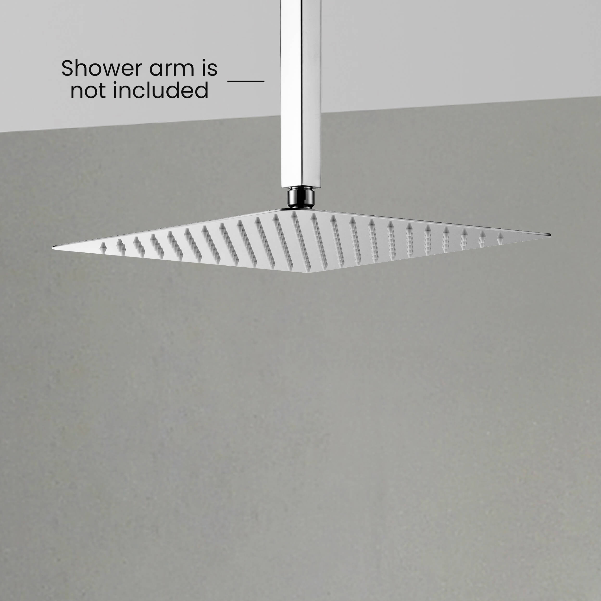 Cube 12" Metal Ultra Thin Profile Rain Shower Head 1.75 GPM SH1202