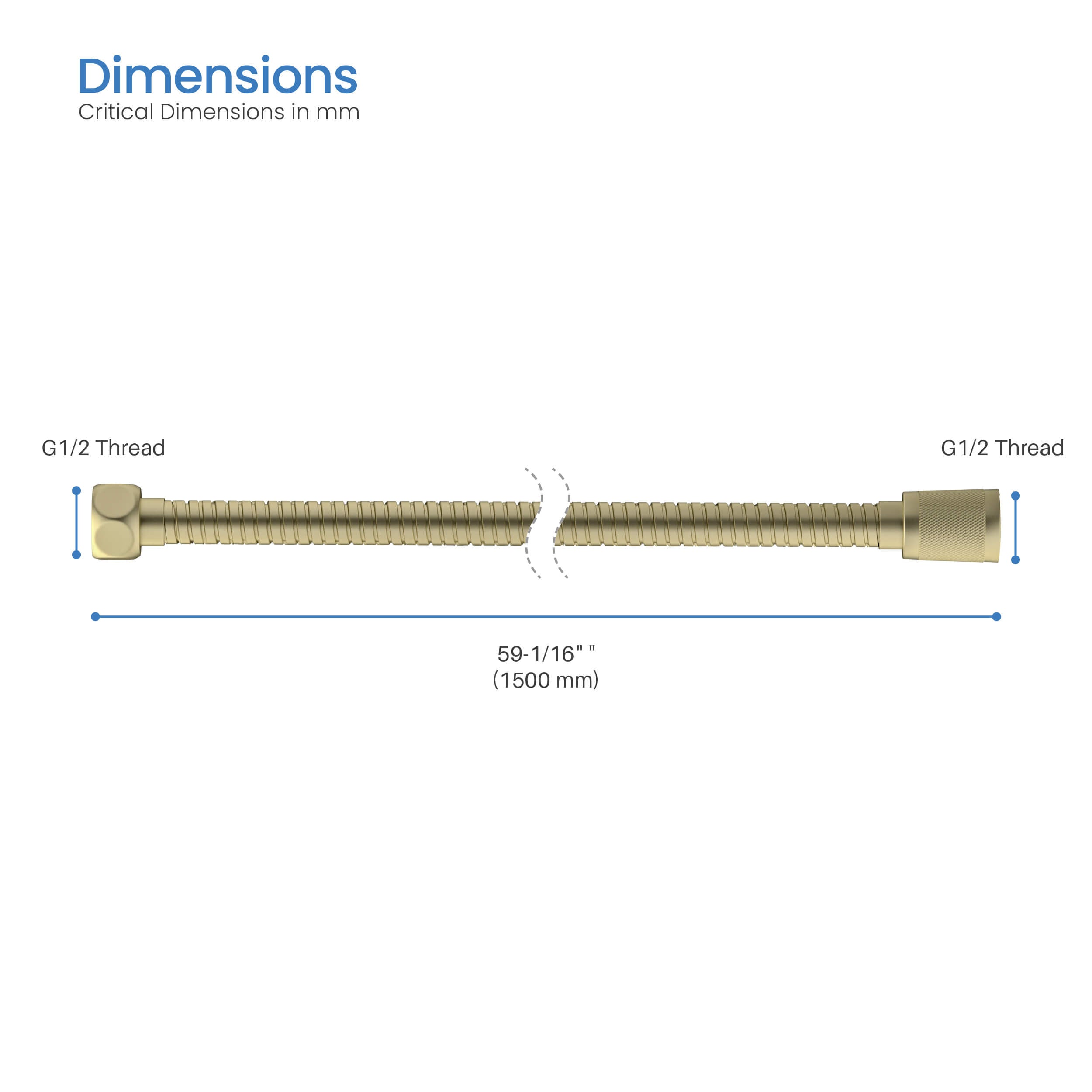 59" Metal Shower Hose SL5901