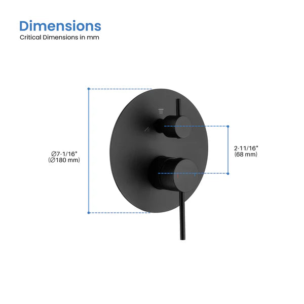 Circular 2 Function Rough-in Valve Trim Plate - SVT1-2