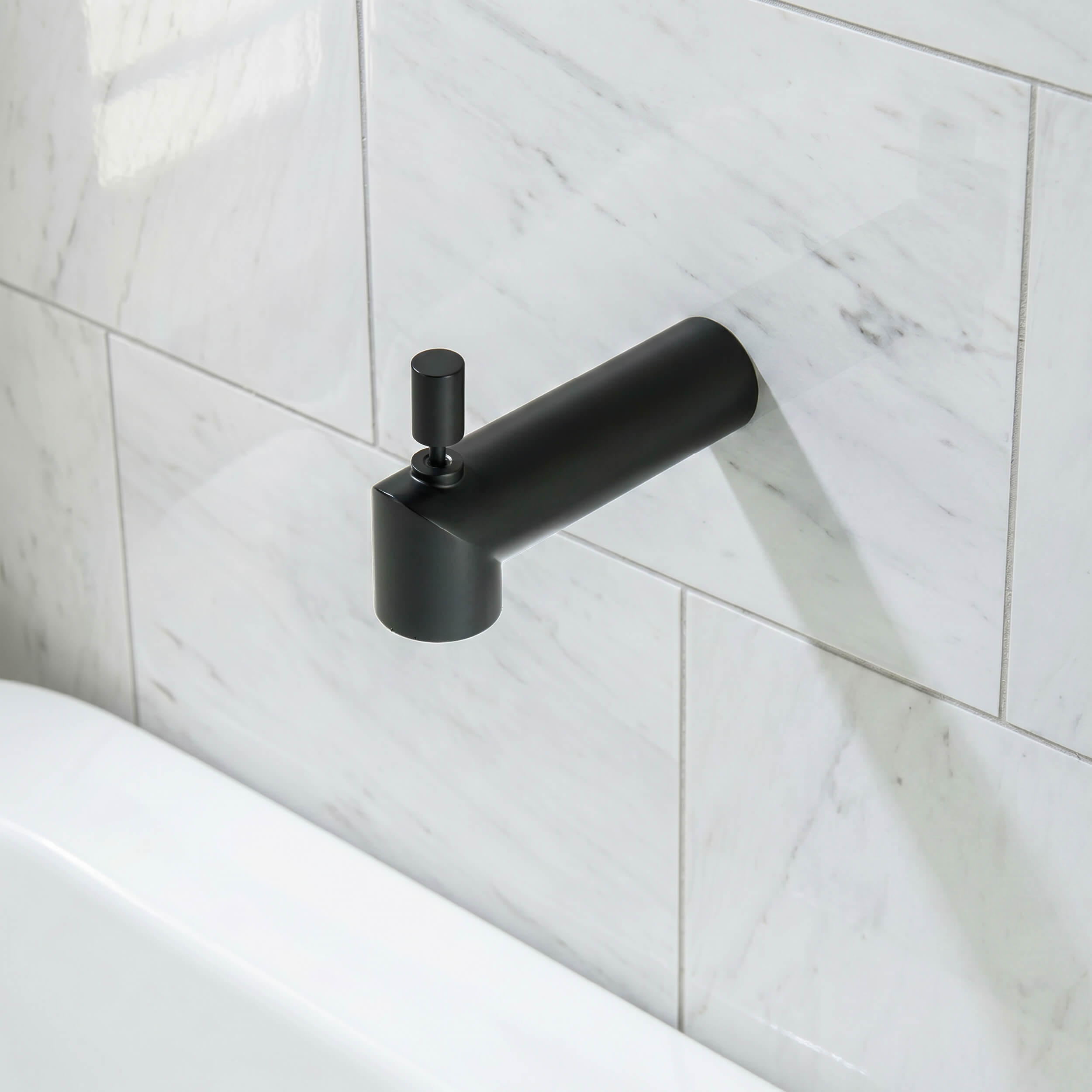 Circular Wall Mounted 1/2" Slip-On Tub Spout with Diverter - TS102