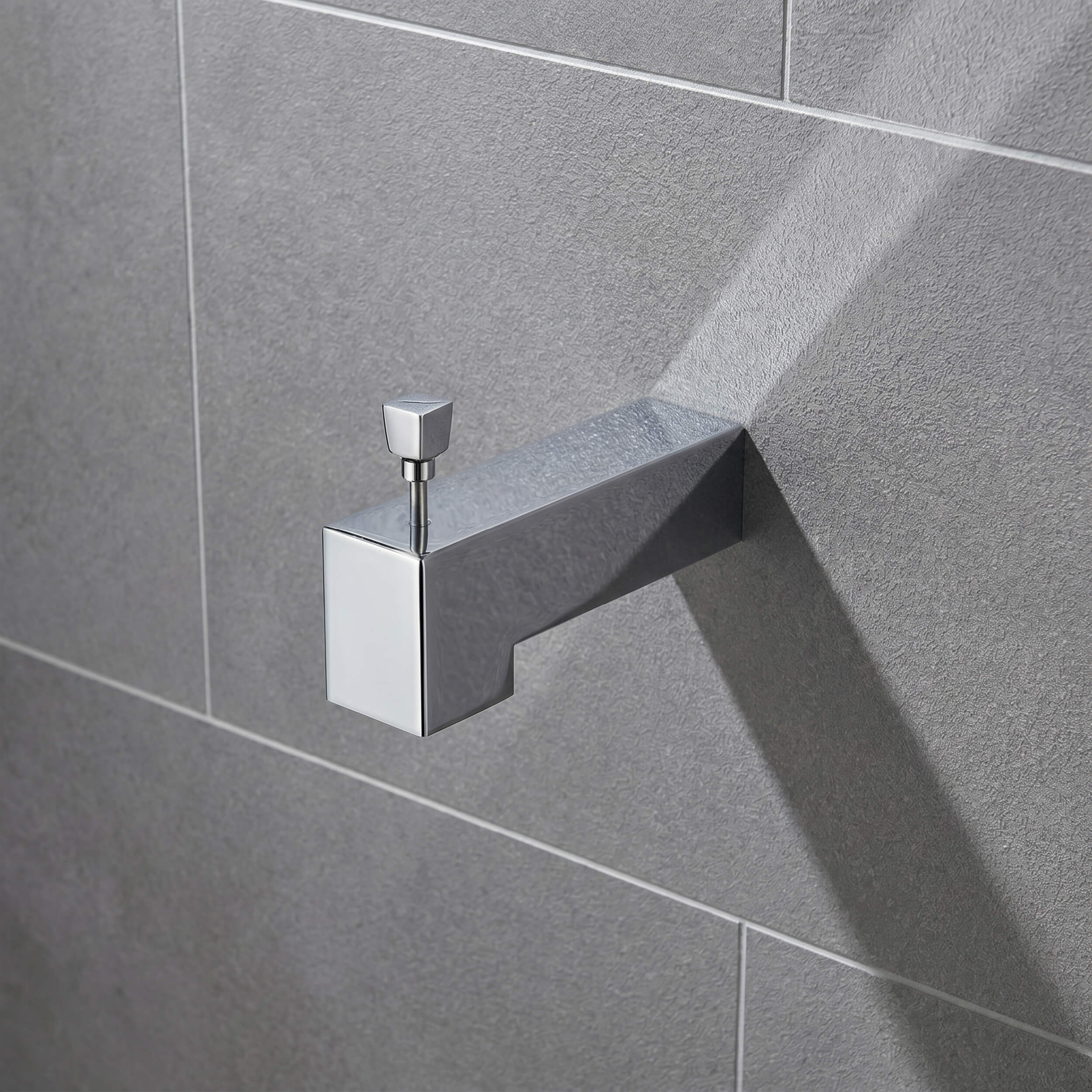 Cube Wall Mounted 1/2" Slip-On Tub Spout with Diverter - TS103